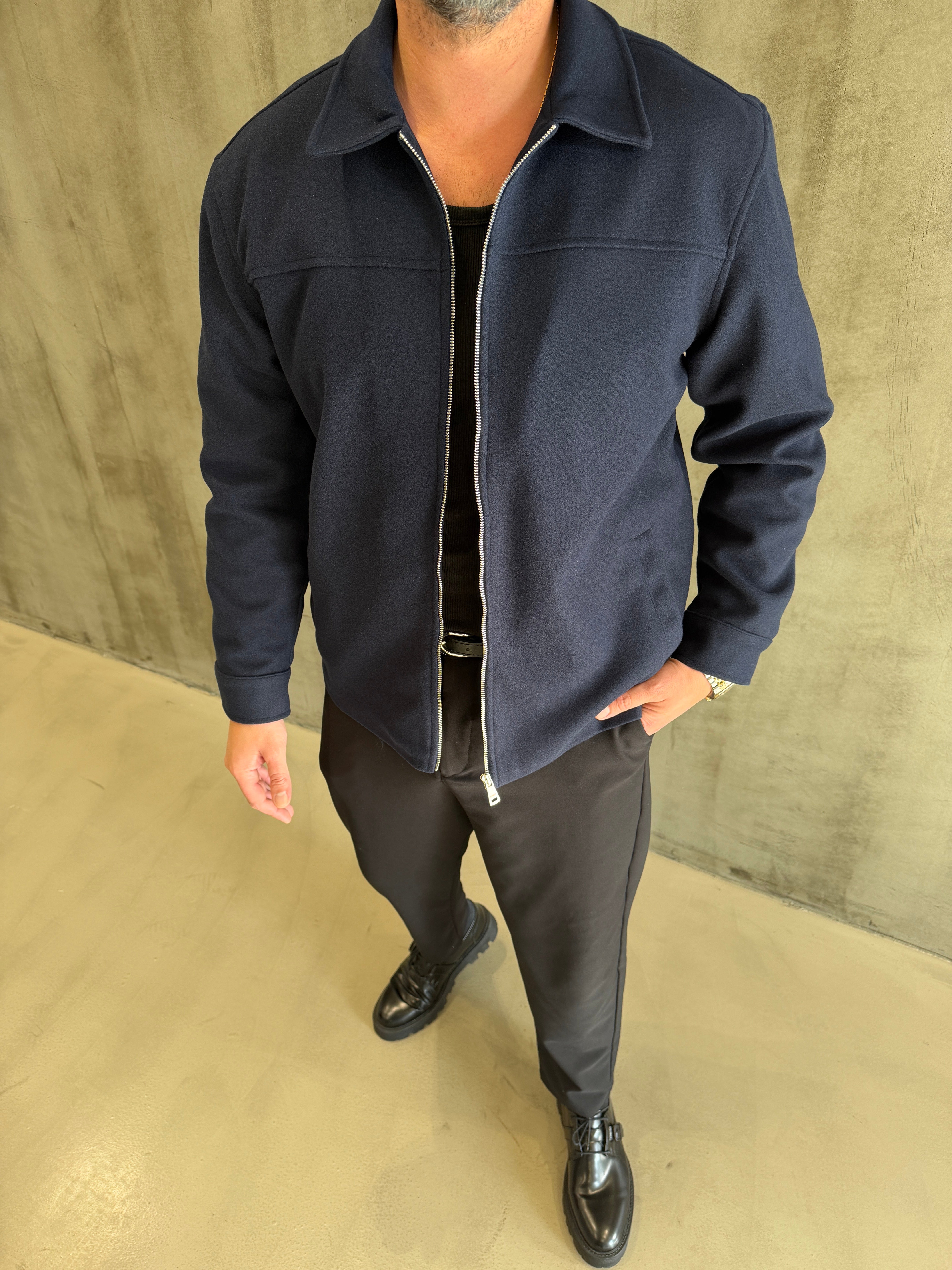 Lacivert SPF Kısa Kaşe