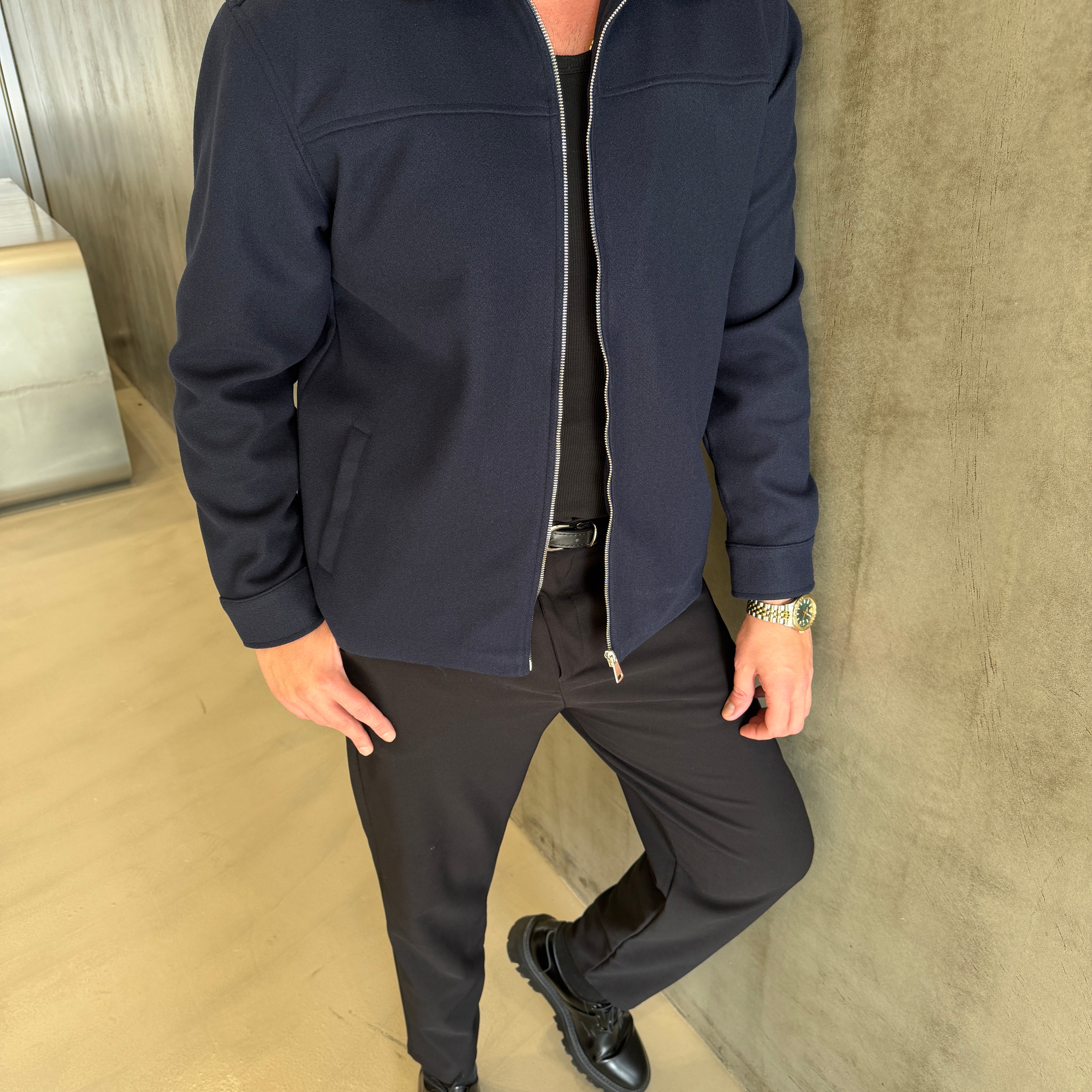 Lacivert SPF Kısa Kaşe