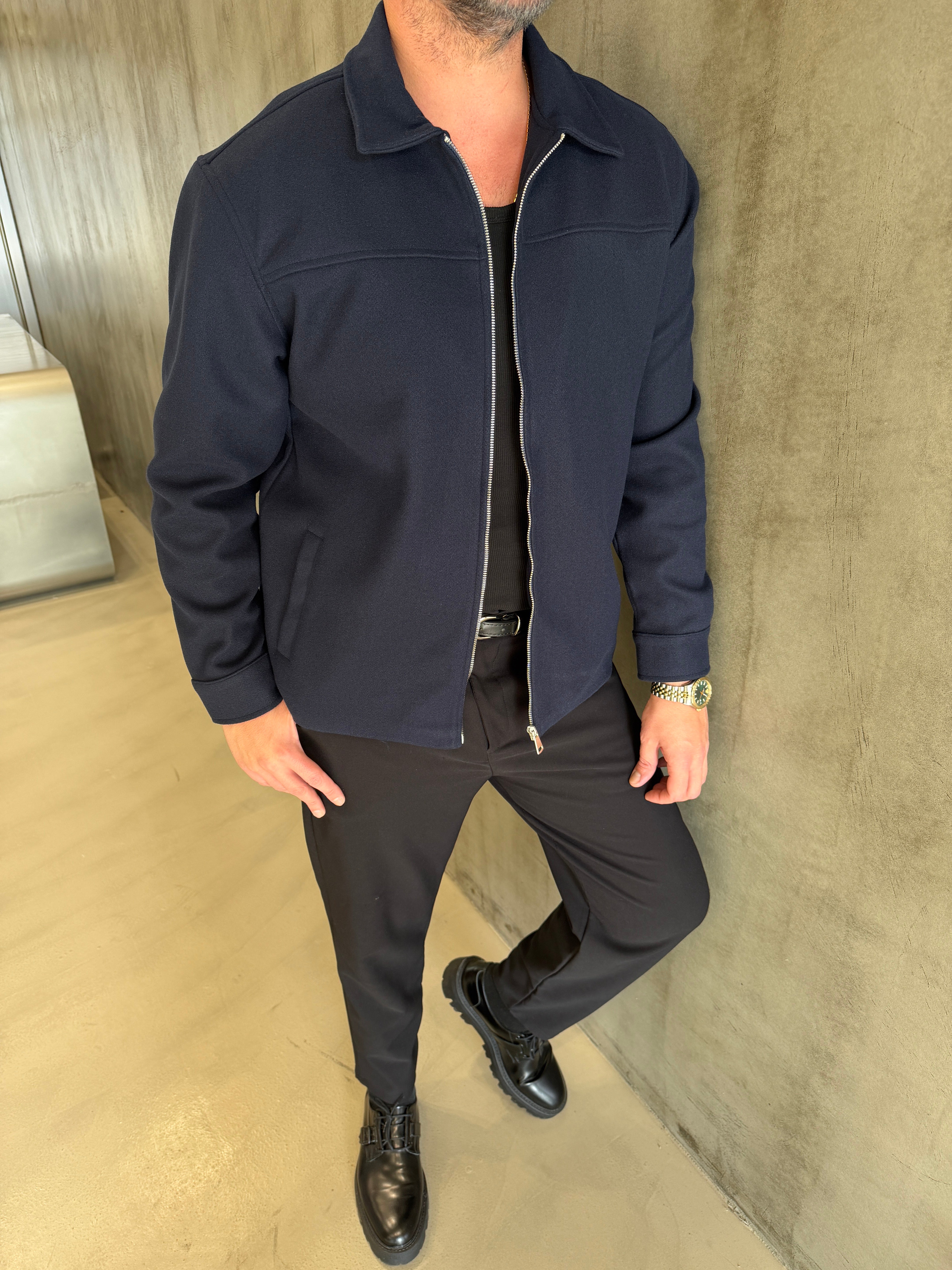 Lacivert SPF Kısa Kaşe