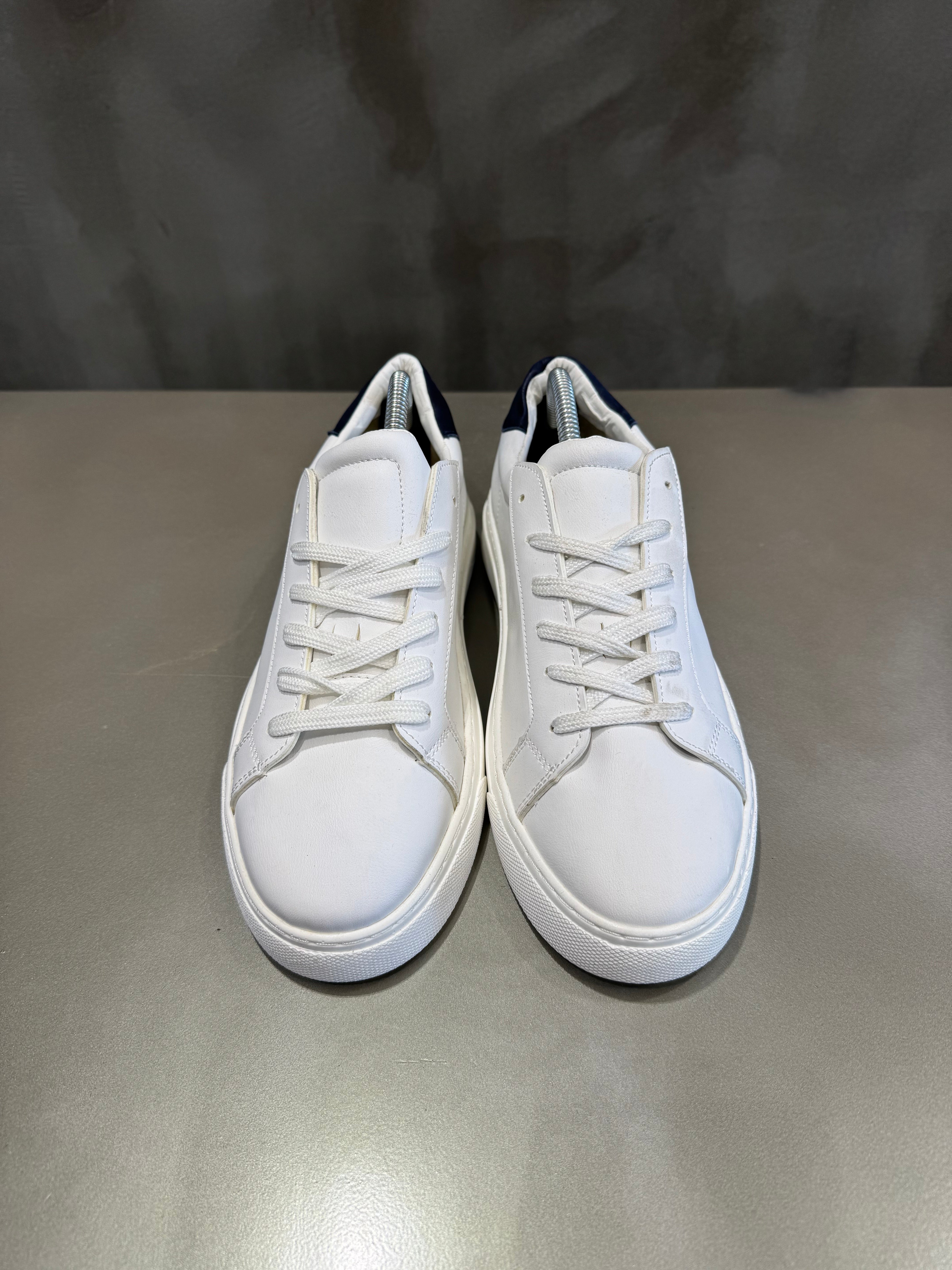 Lacivert-Beyaz Deri Ayakkabı