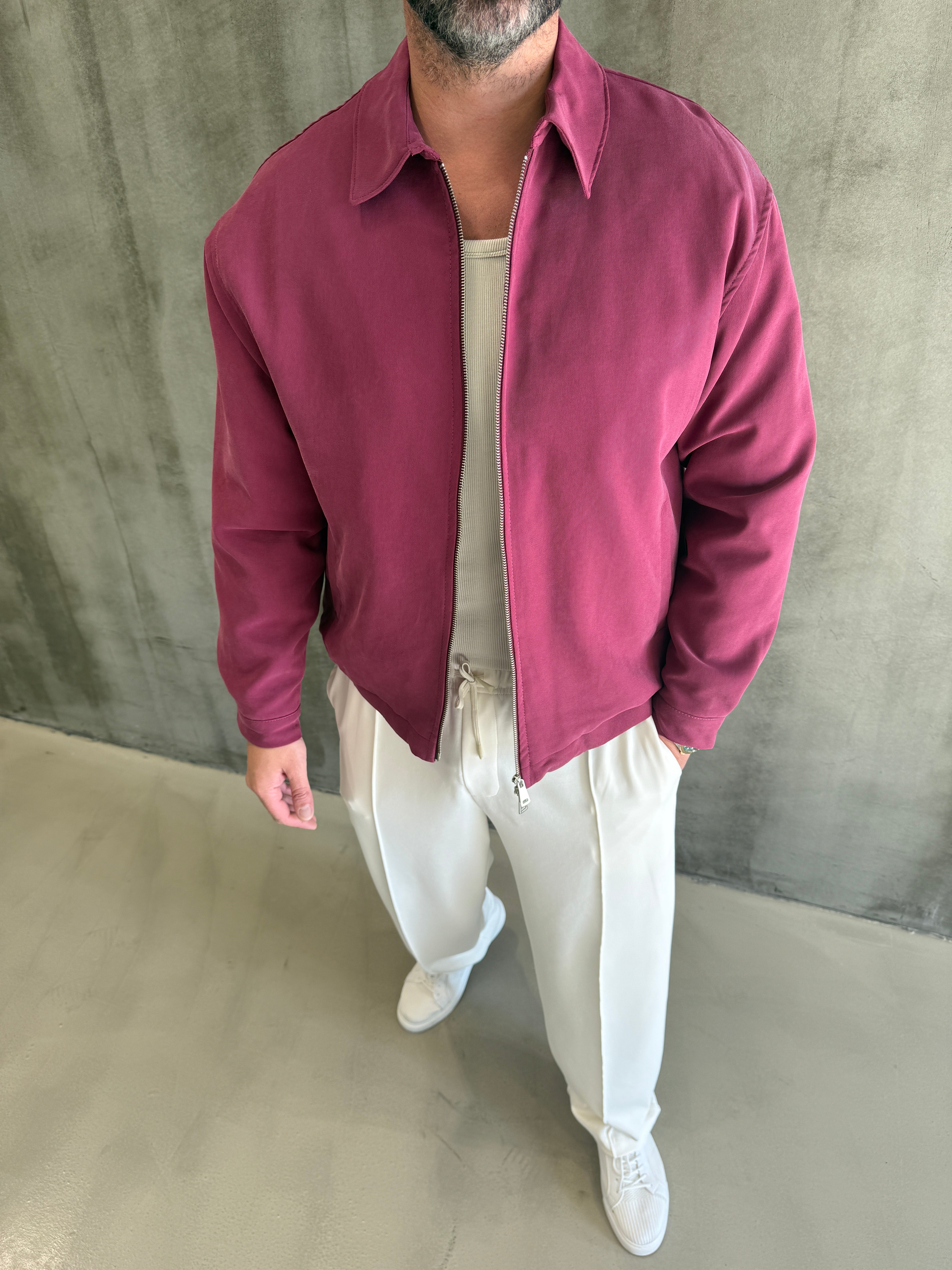 Haki Gramajlı Modal Kumaş Mont