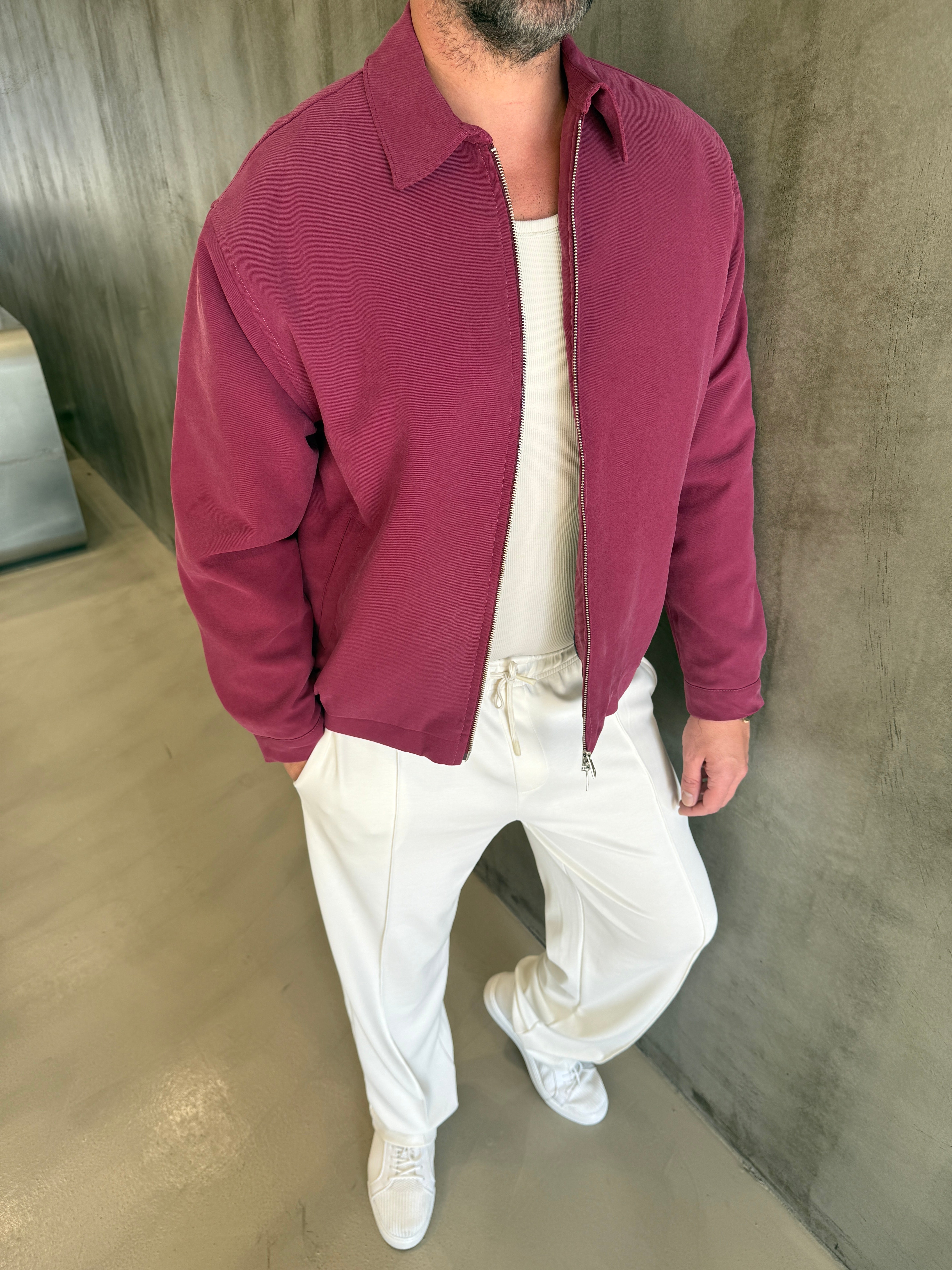 Mürdüm Gramajlı Modal Kumaş Mont