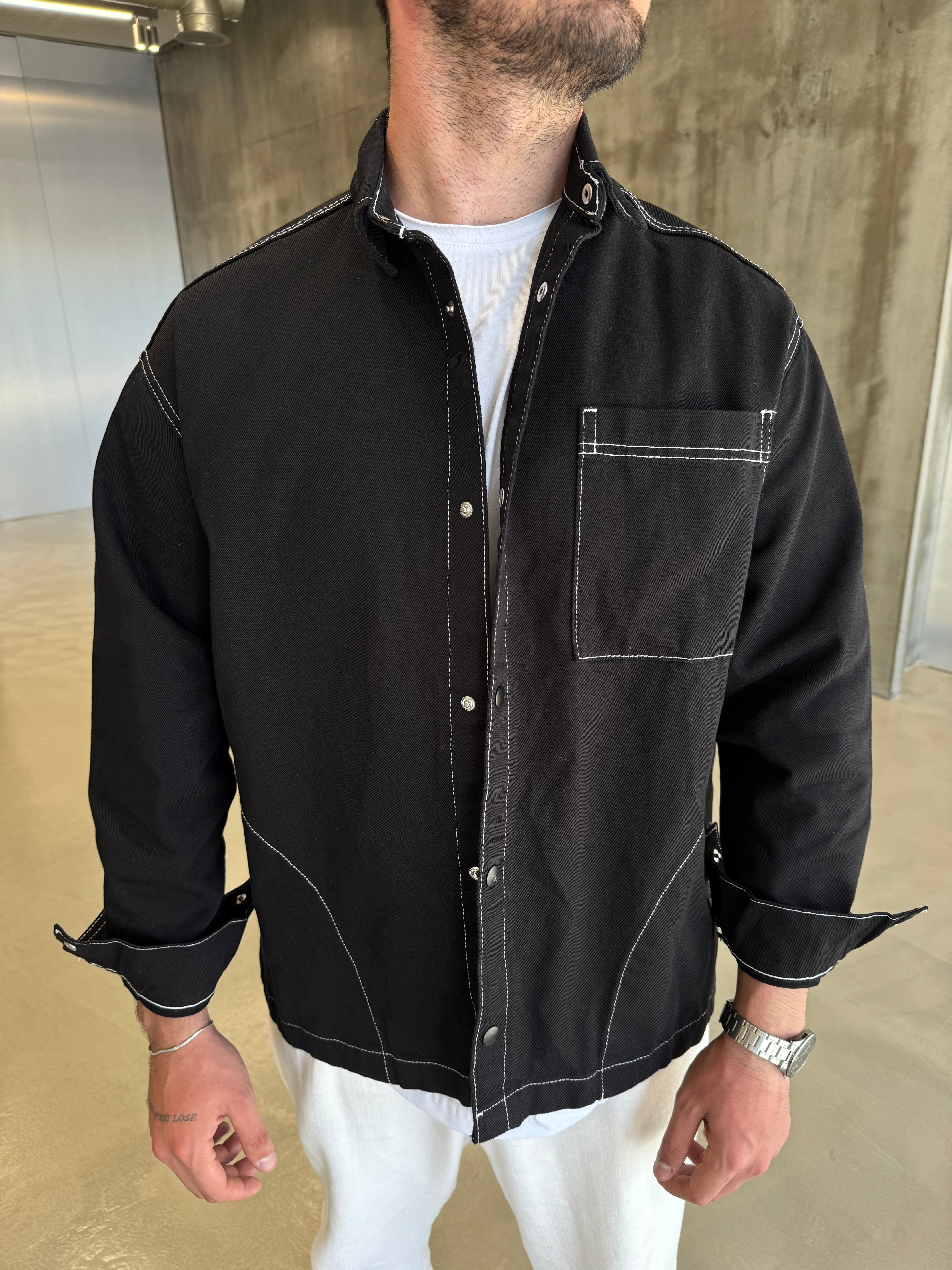 Siyah Oversize Kot Ceket