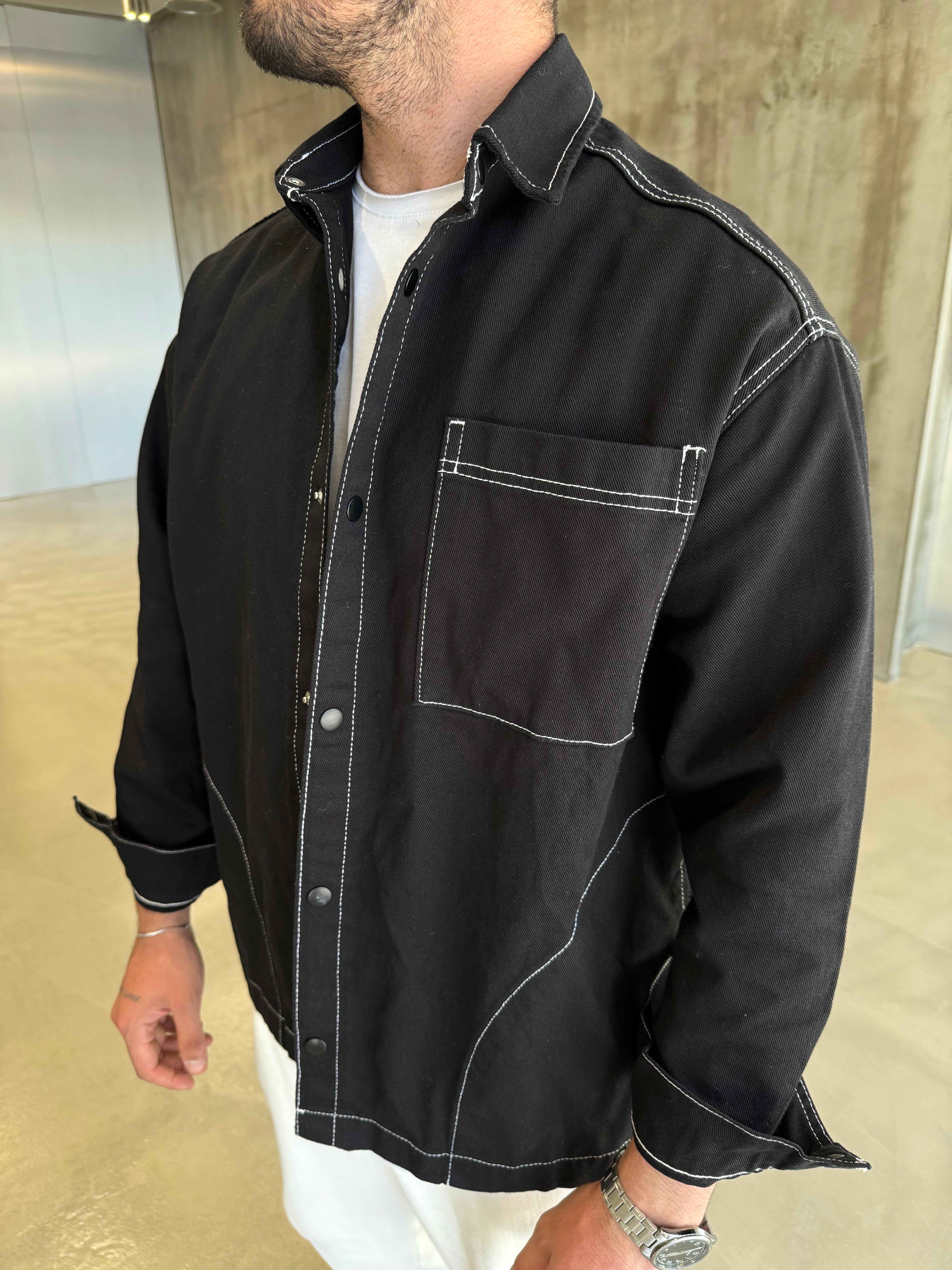 Siyah Oversize Kot Ceket