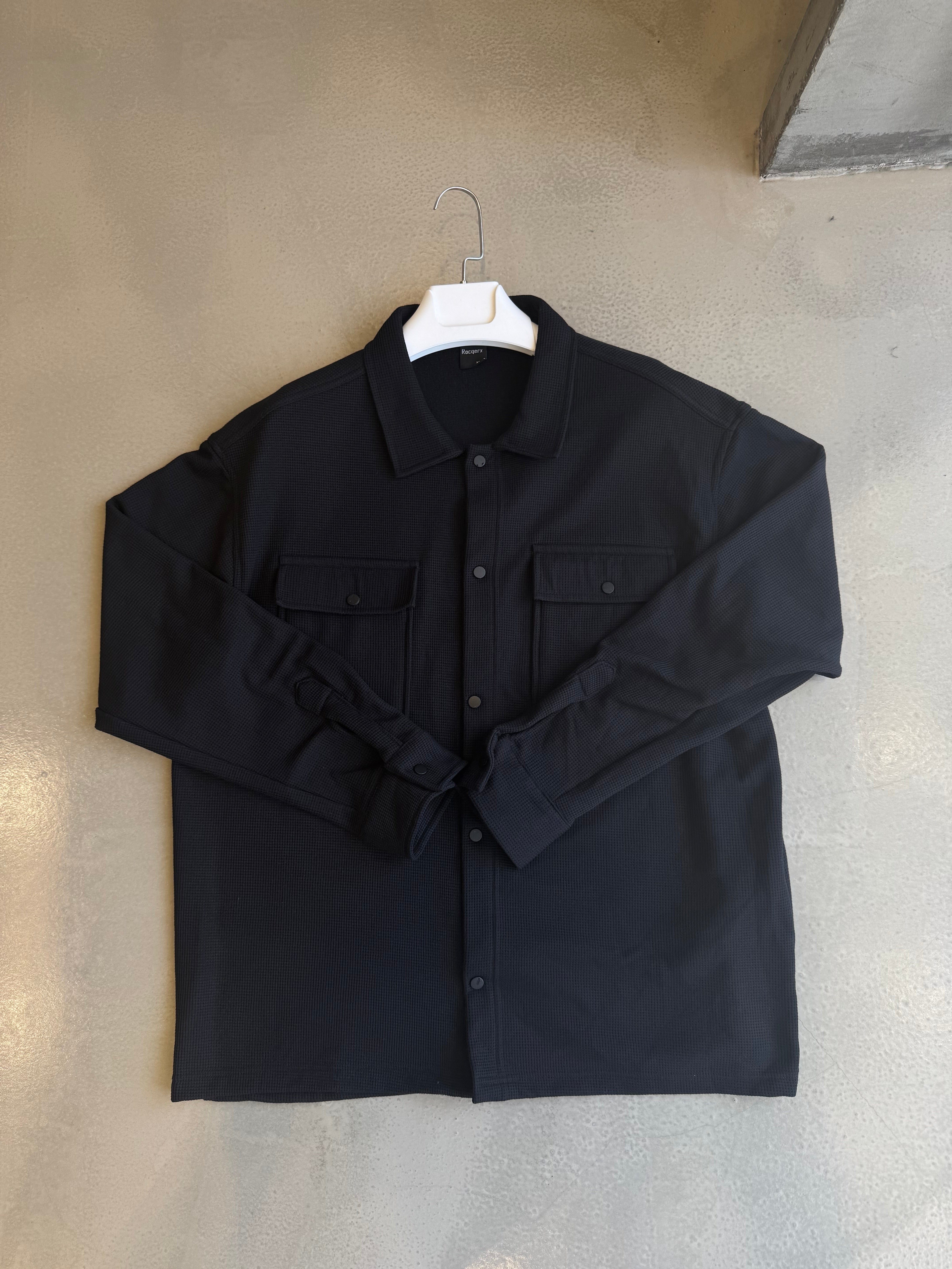 Siyah Triko Mevsimlik Ceket