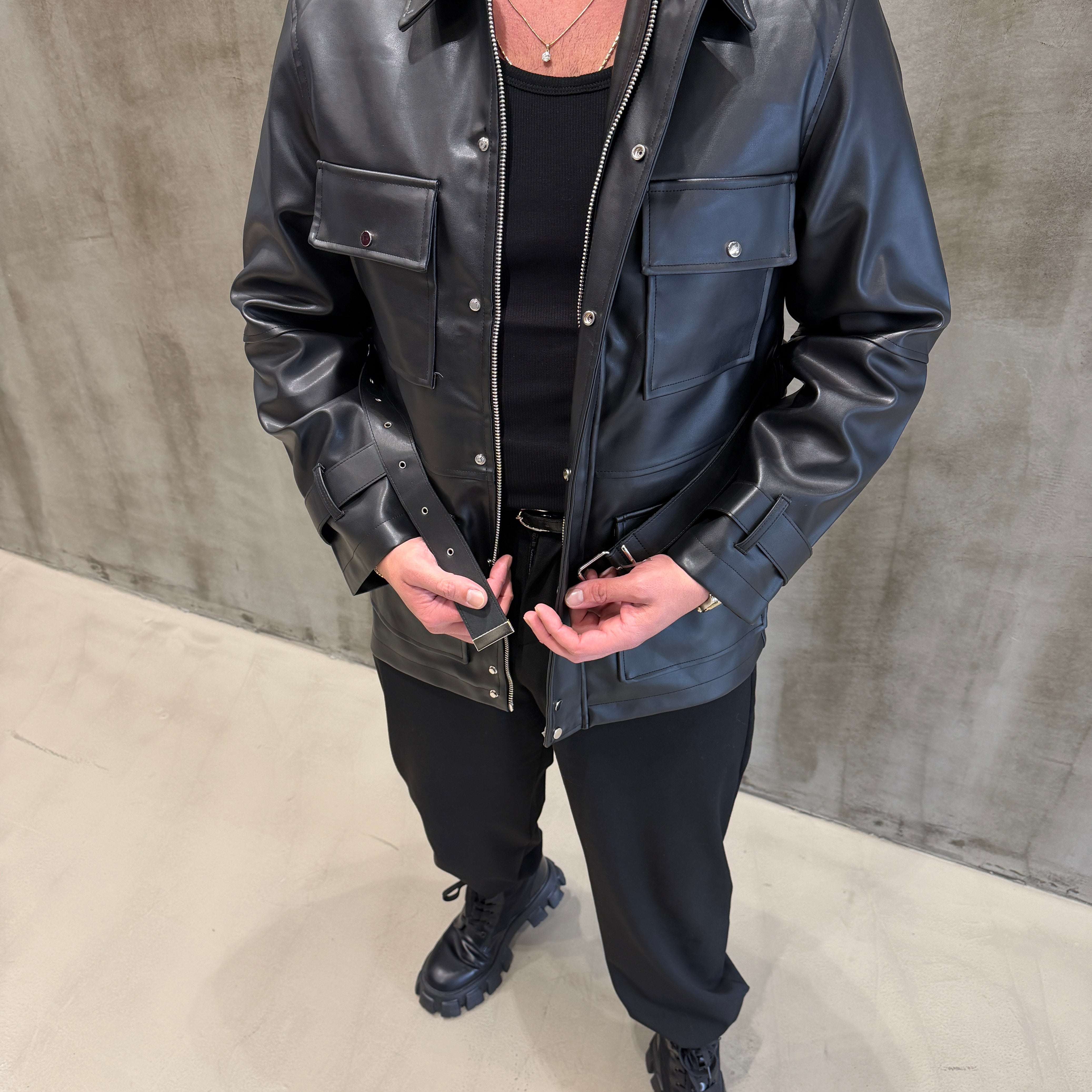 Kahve Giesto Deri Tasarım Mont