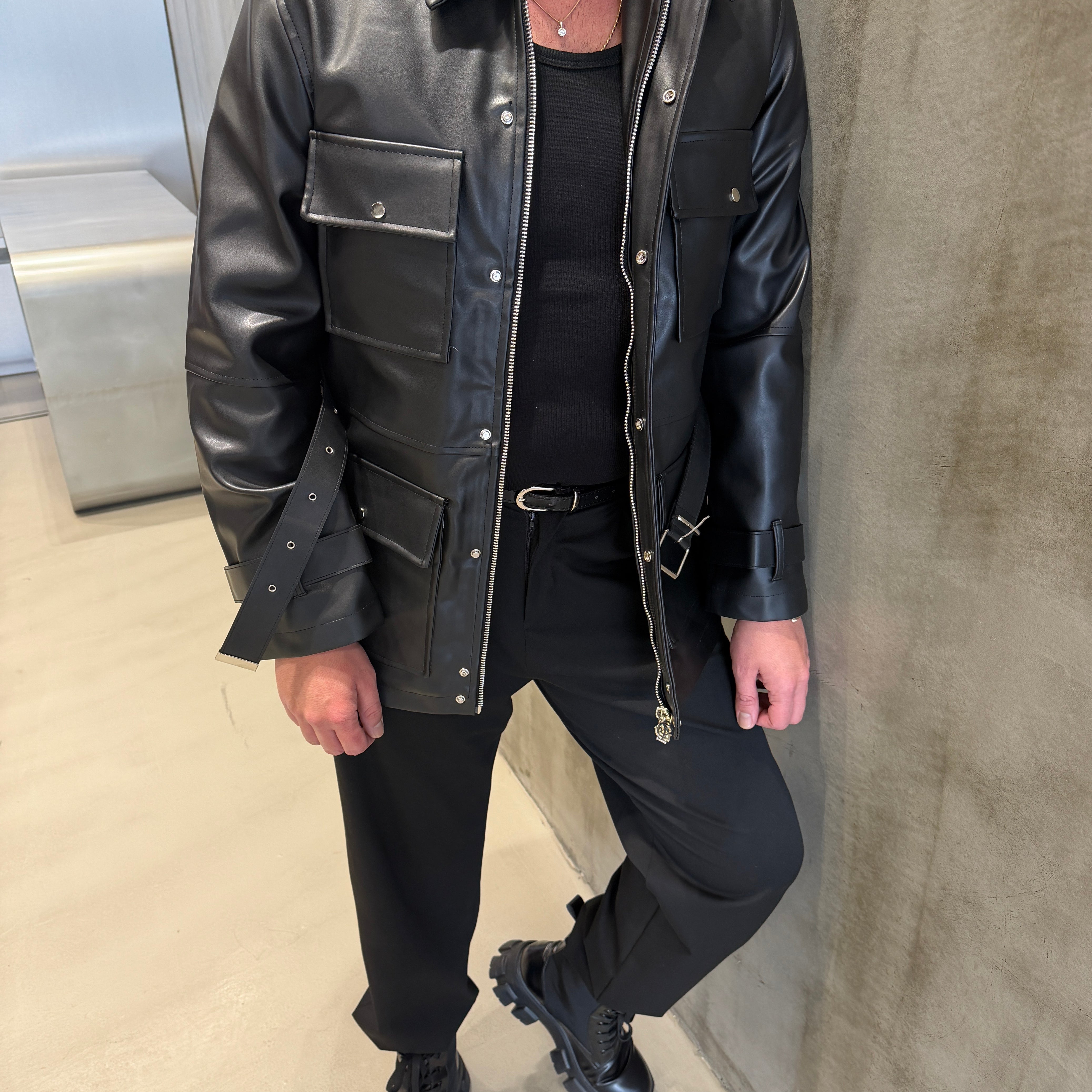 Kahve Giesto Deri Tasarım Mont