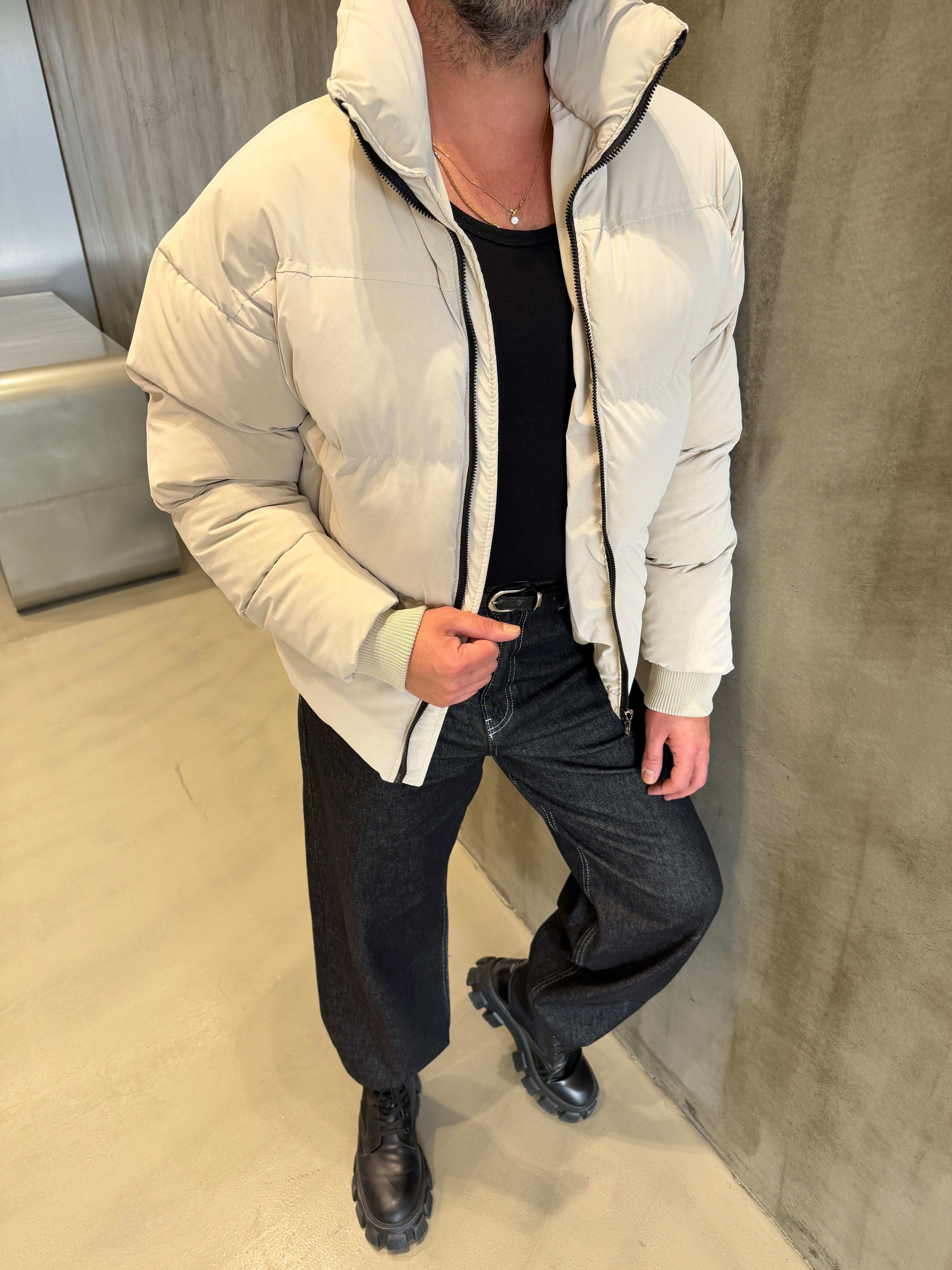 FYS Gizli Kapüşon Şişme Mont