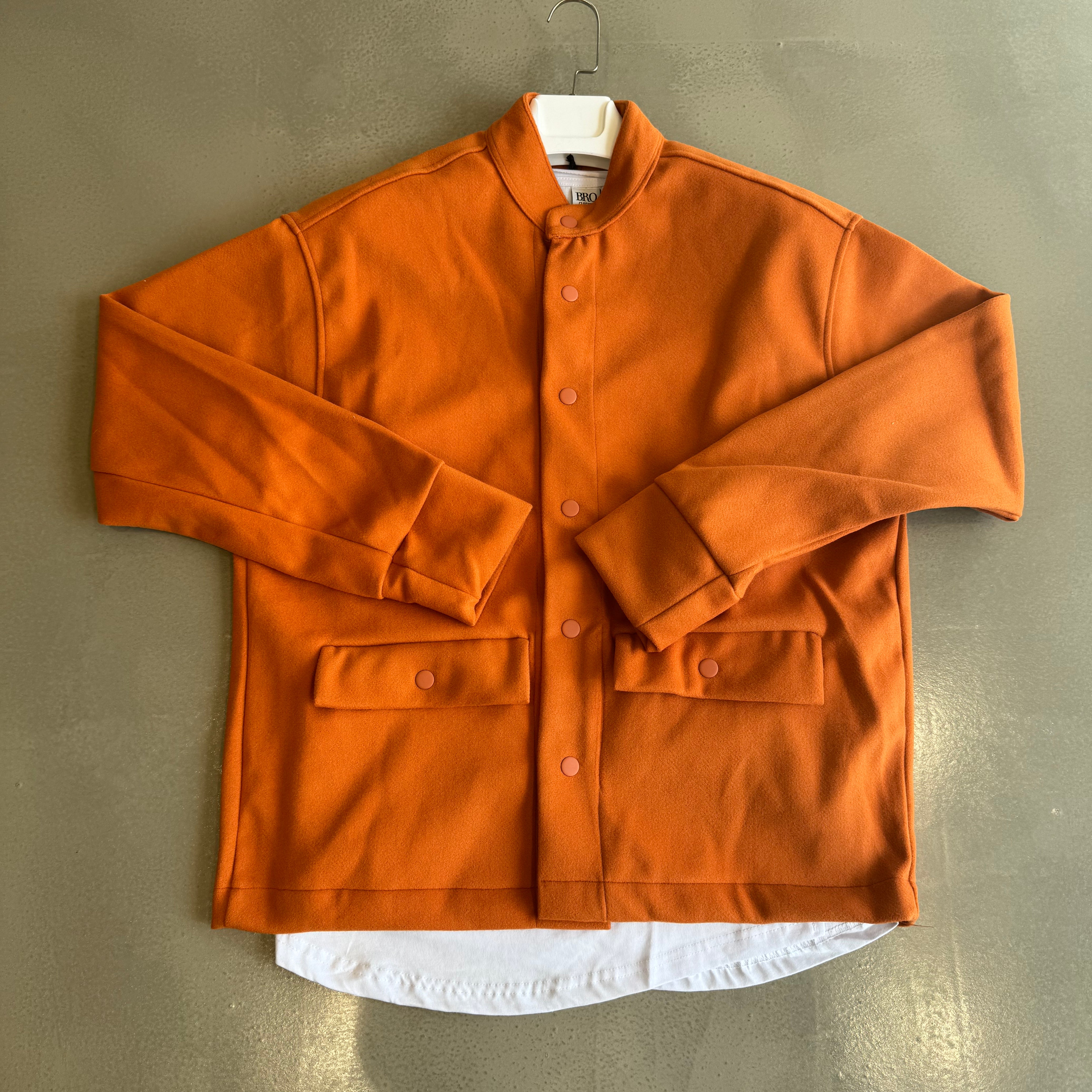 Turuncu Hakim Yaka Kaşmir Ceket