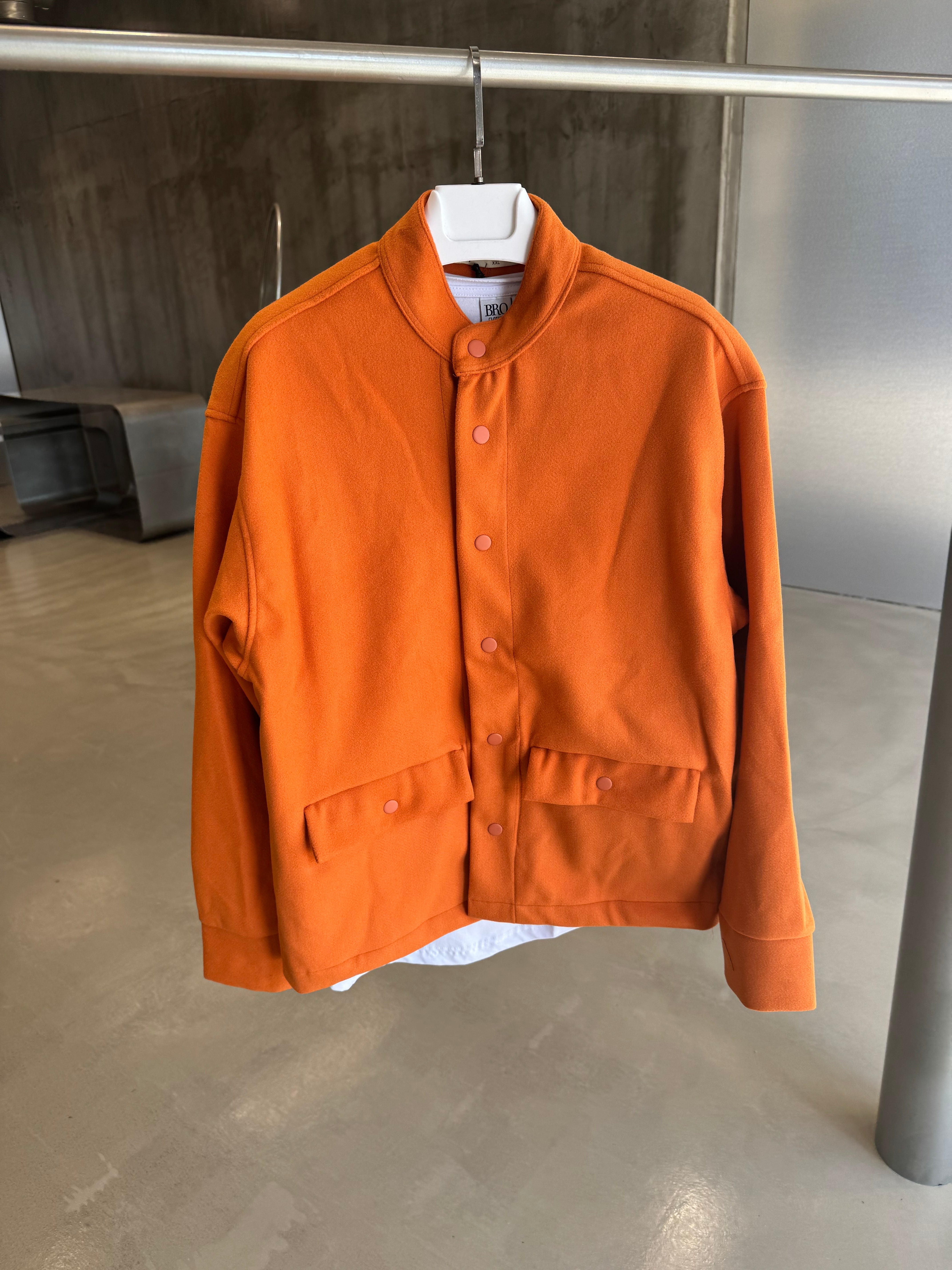 Turuncu Hakim Yaka Kaşmir Ceket