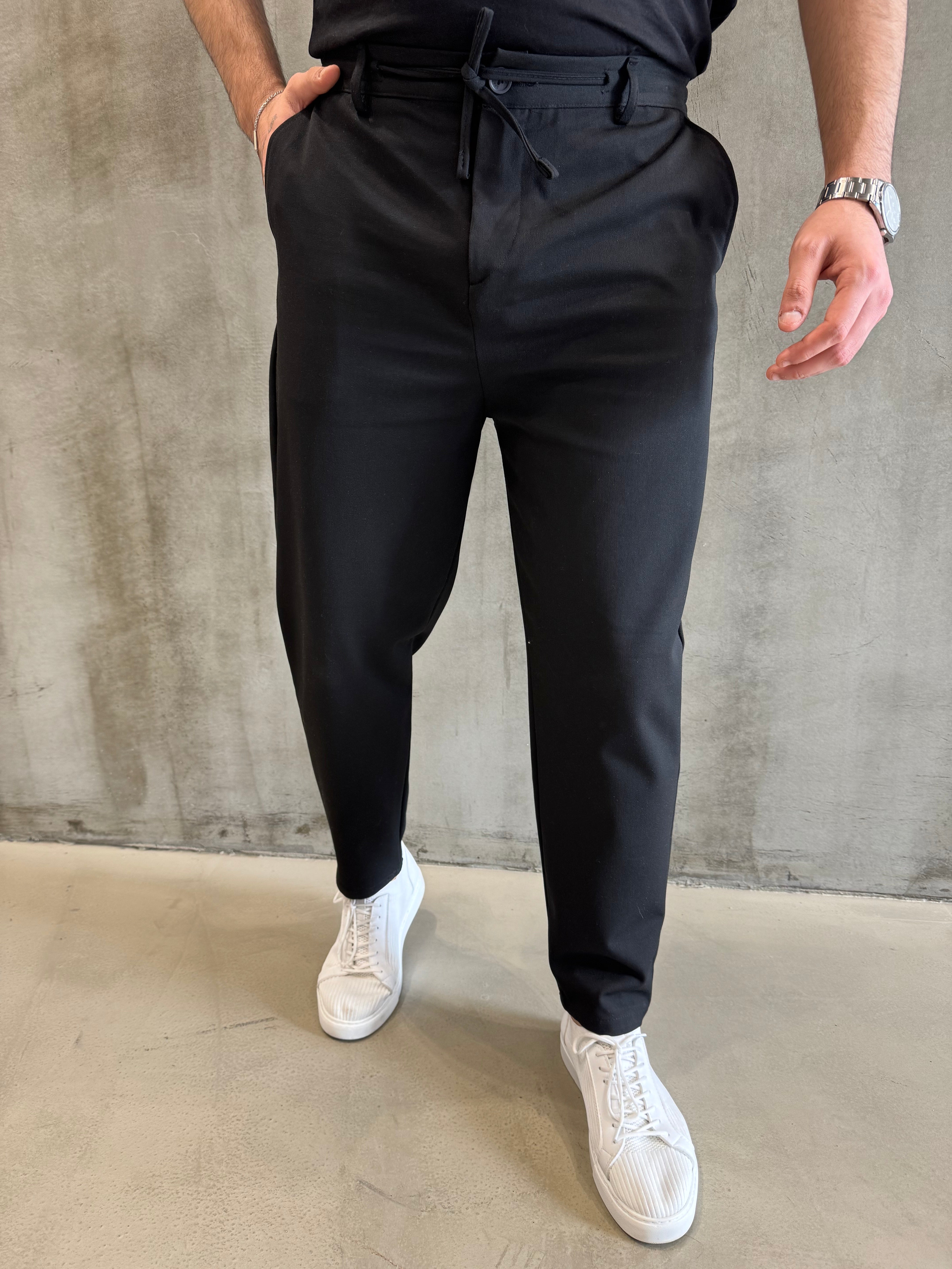 Siyah SPF İpli Jogger Pantolon