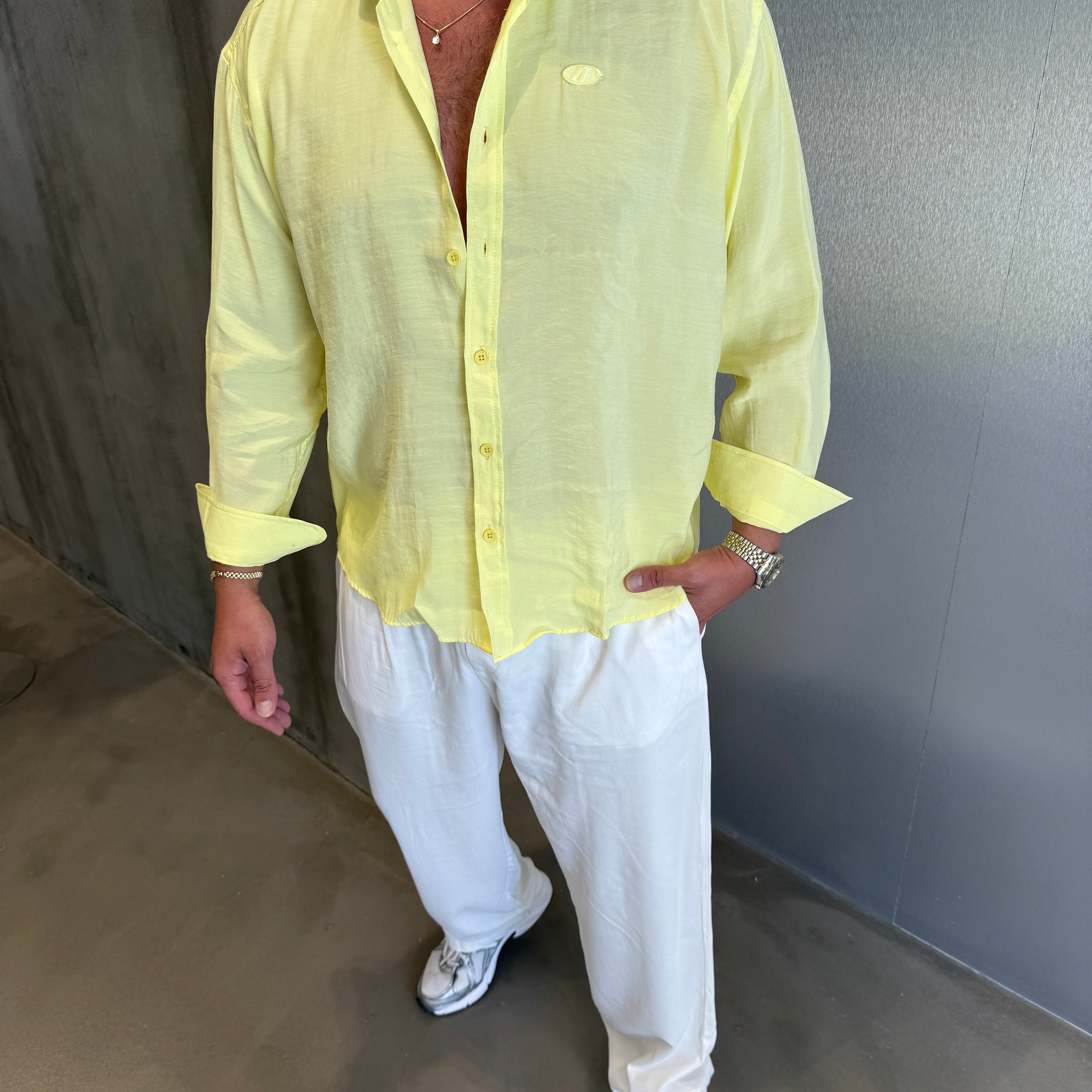 Lacivert Modal Kumaş Gömlek