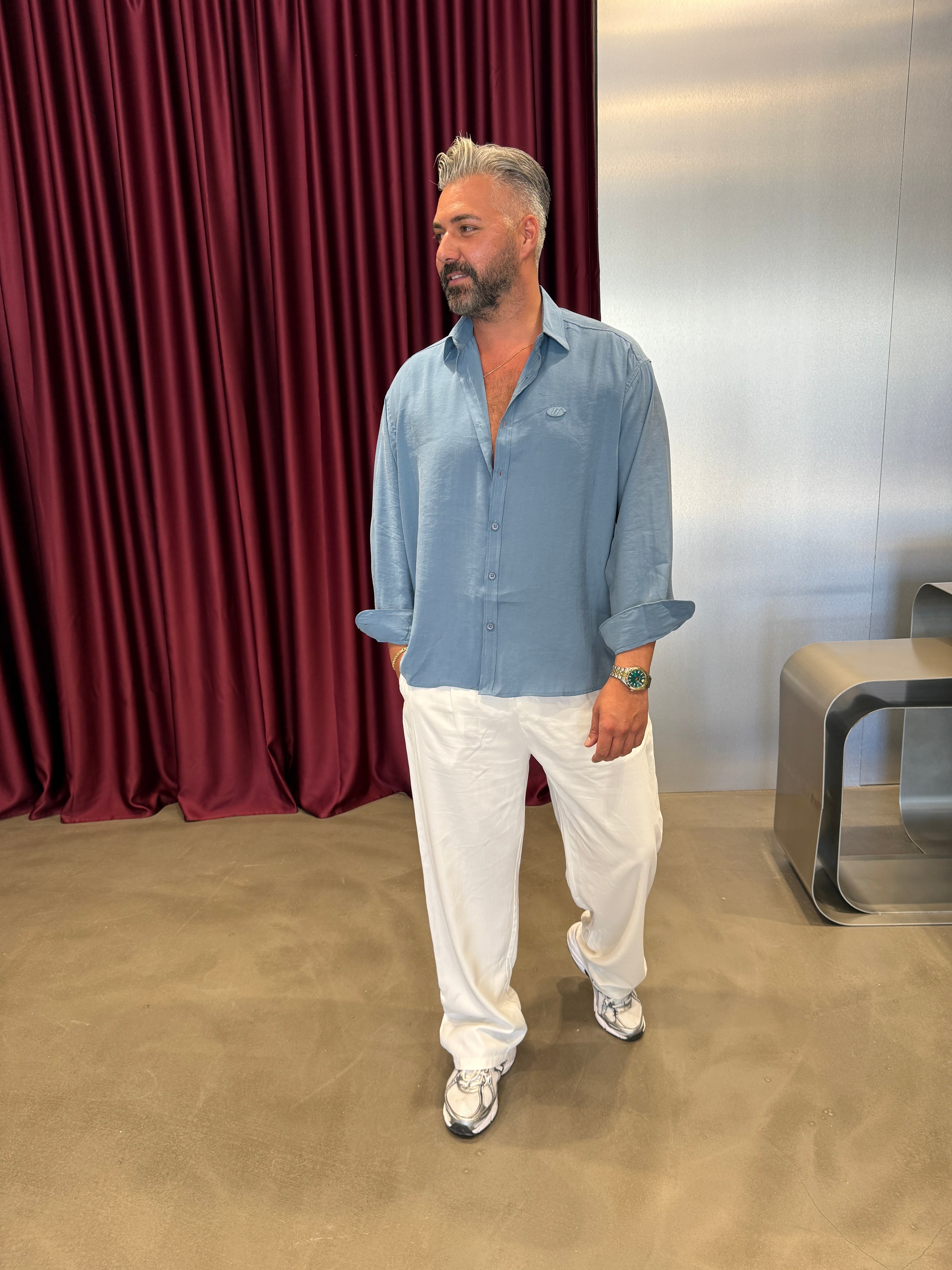 Mavi Modal Kumaş Gömlek