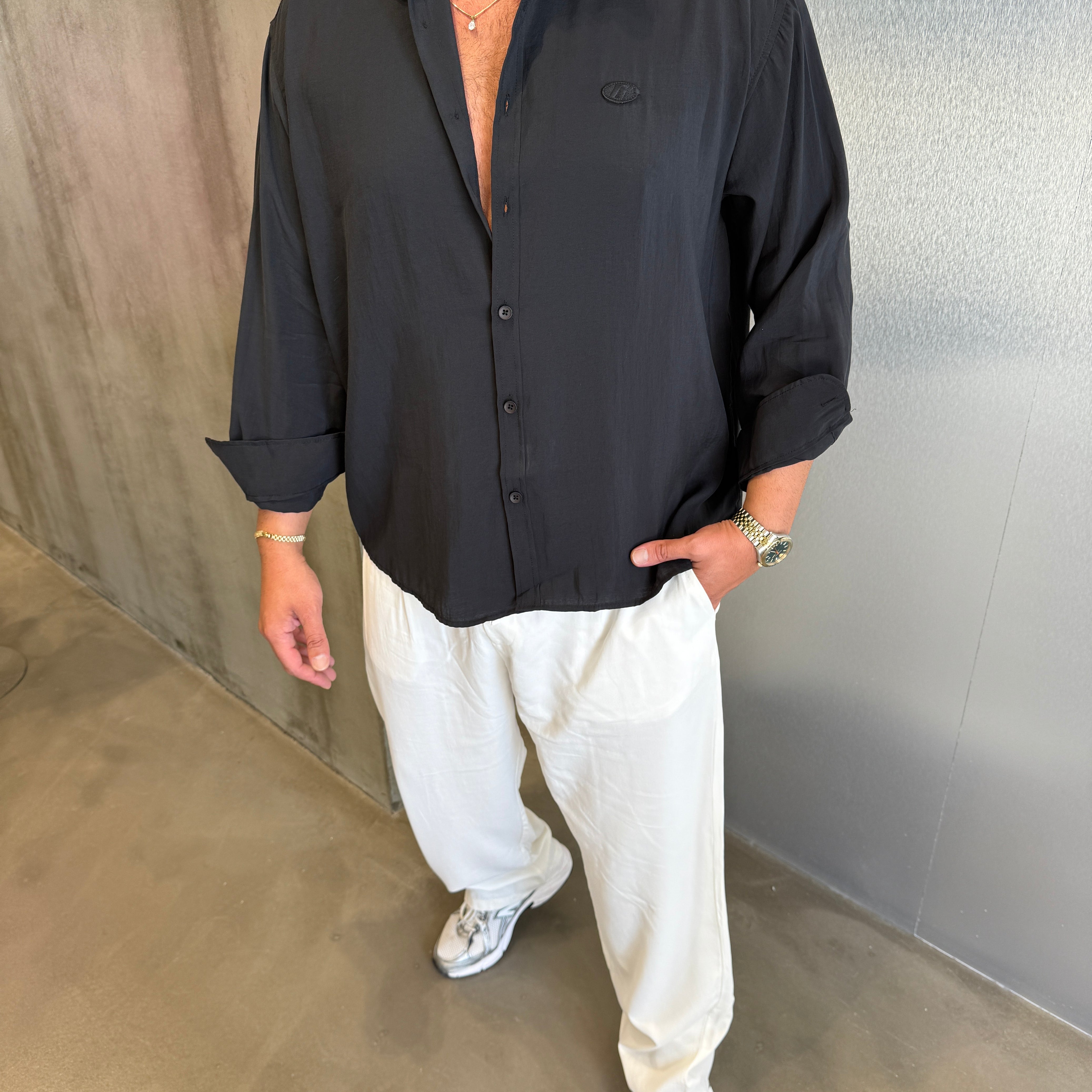 Lacivert Modal Kumaş Gömlek