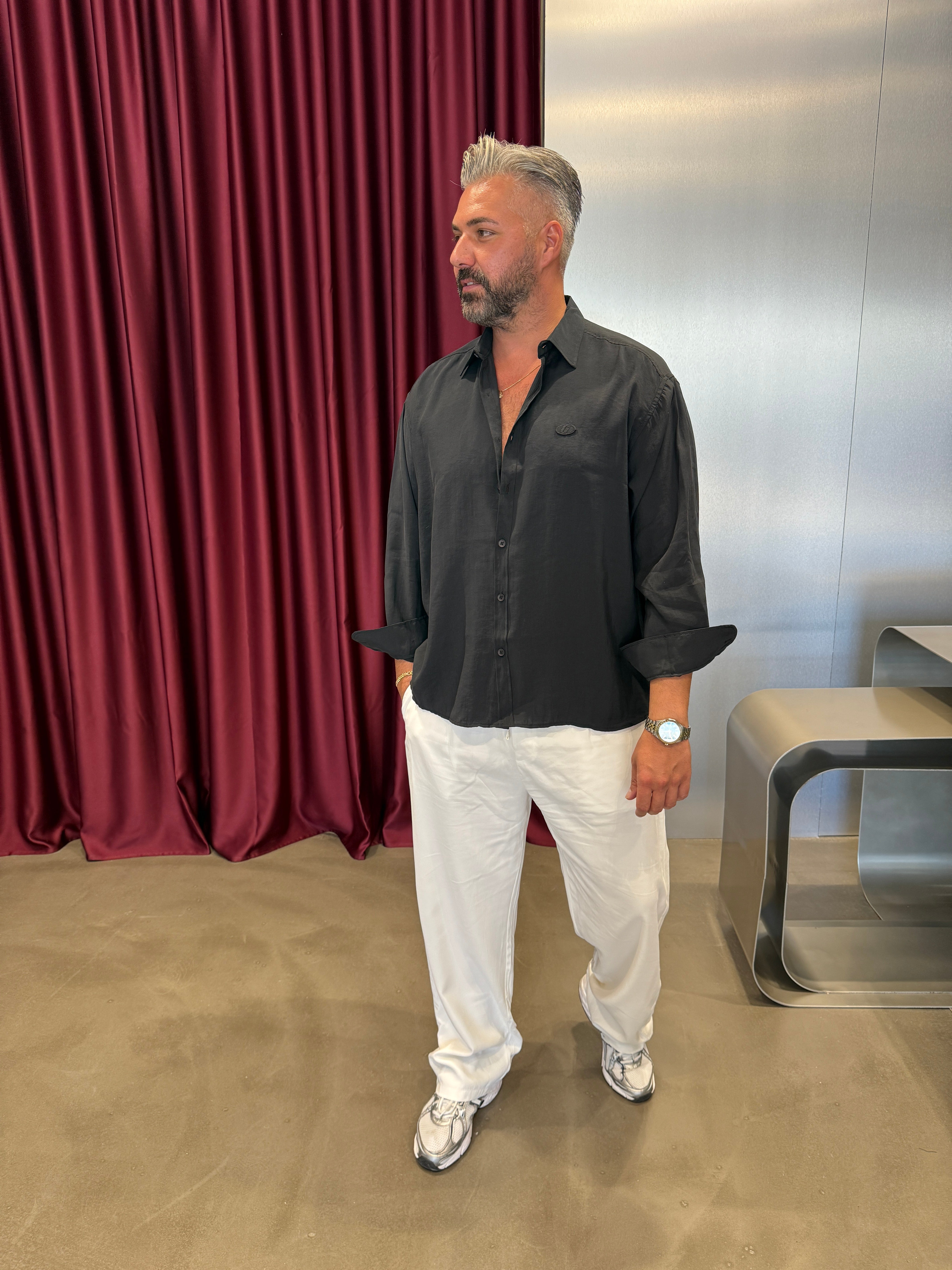 Lacivert Modal Kumaş Gömlek