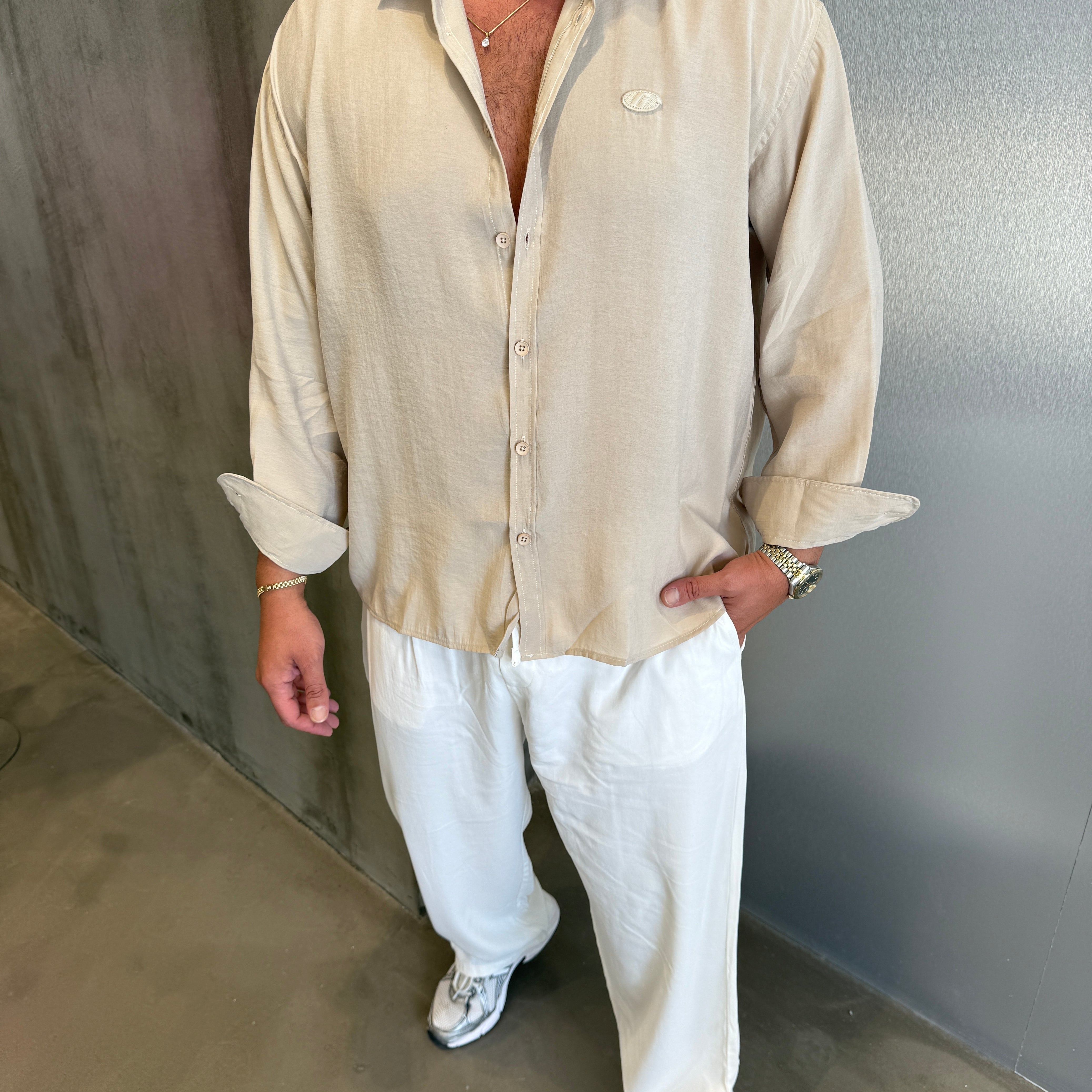 Lacivert Modal Kumaş Gömlek