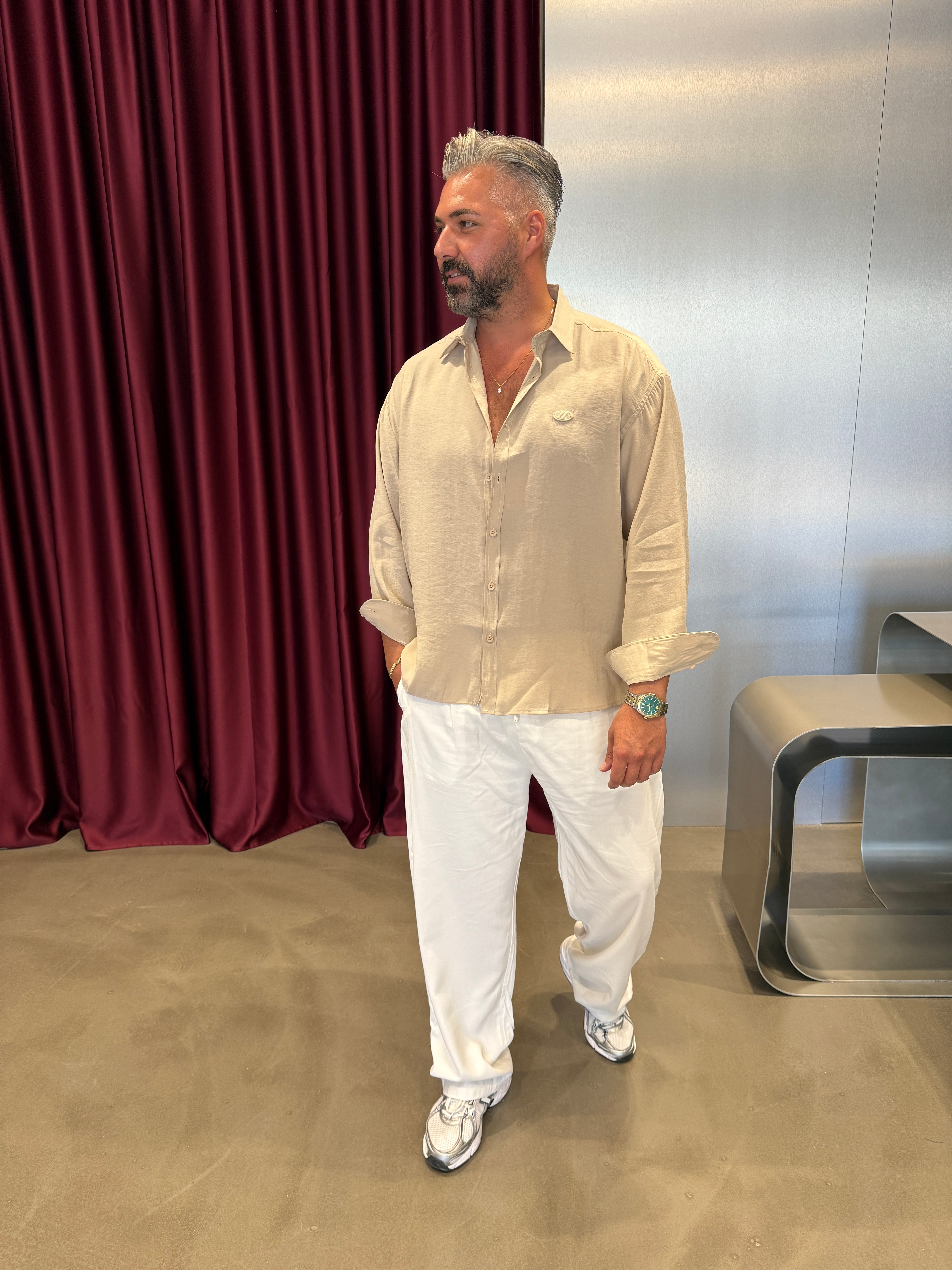 Lacivert Modal Kumaş Gömlek