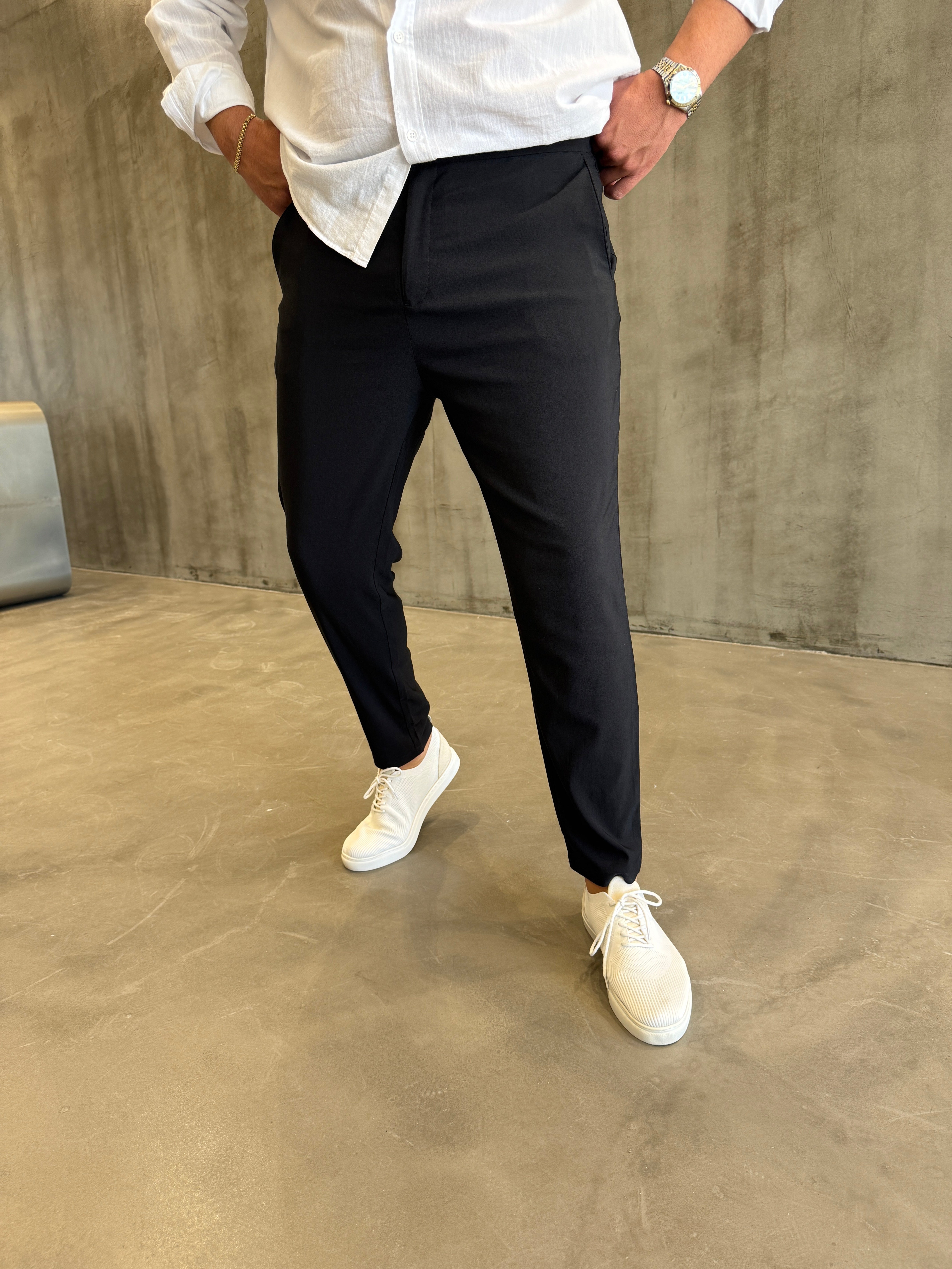 Krem Bel Lastik Pantolon