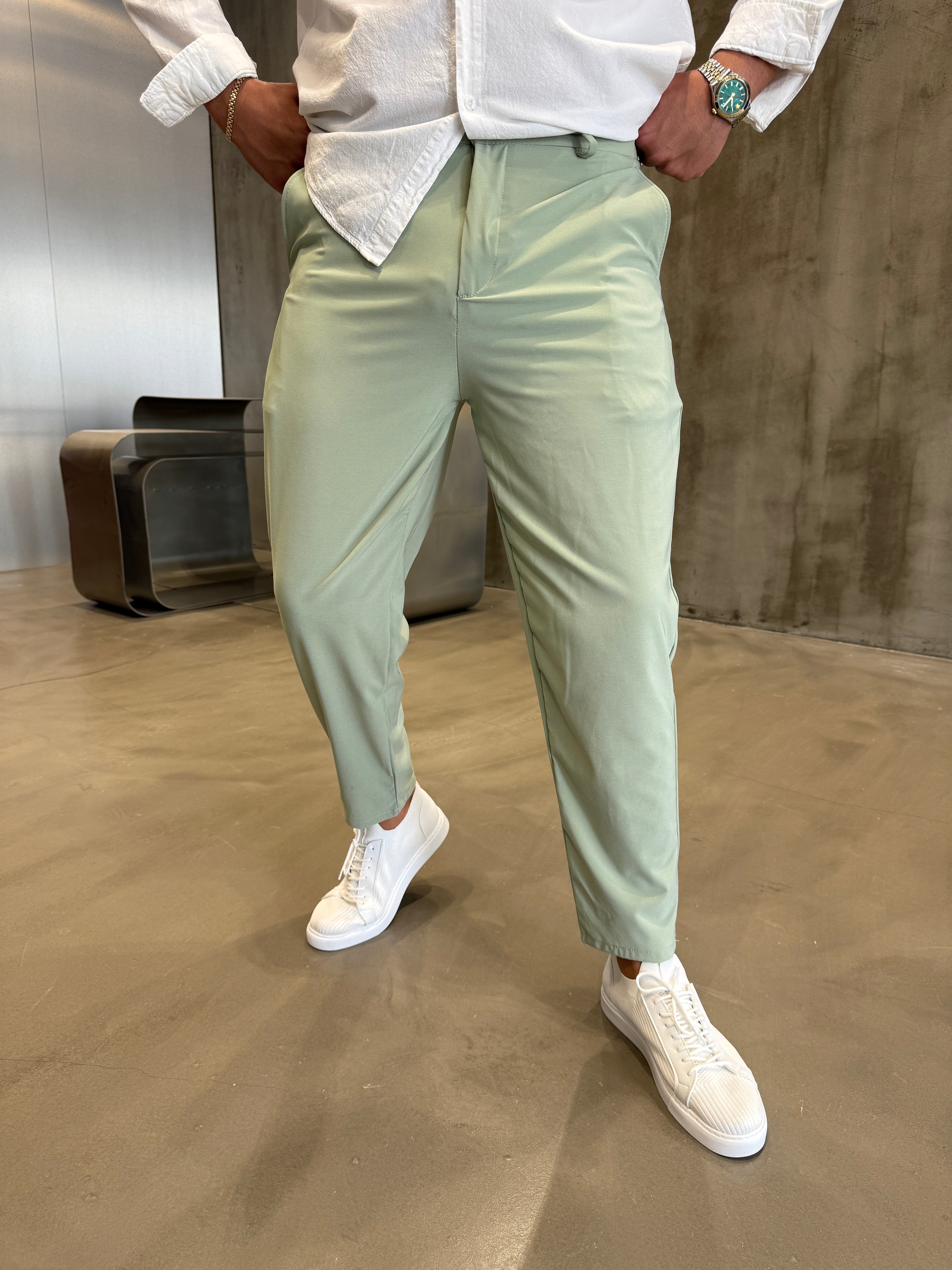 Krem Havuç Kesim Jogger