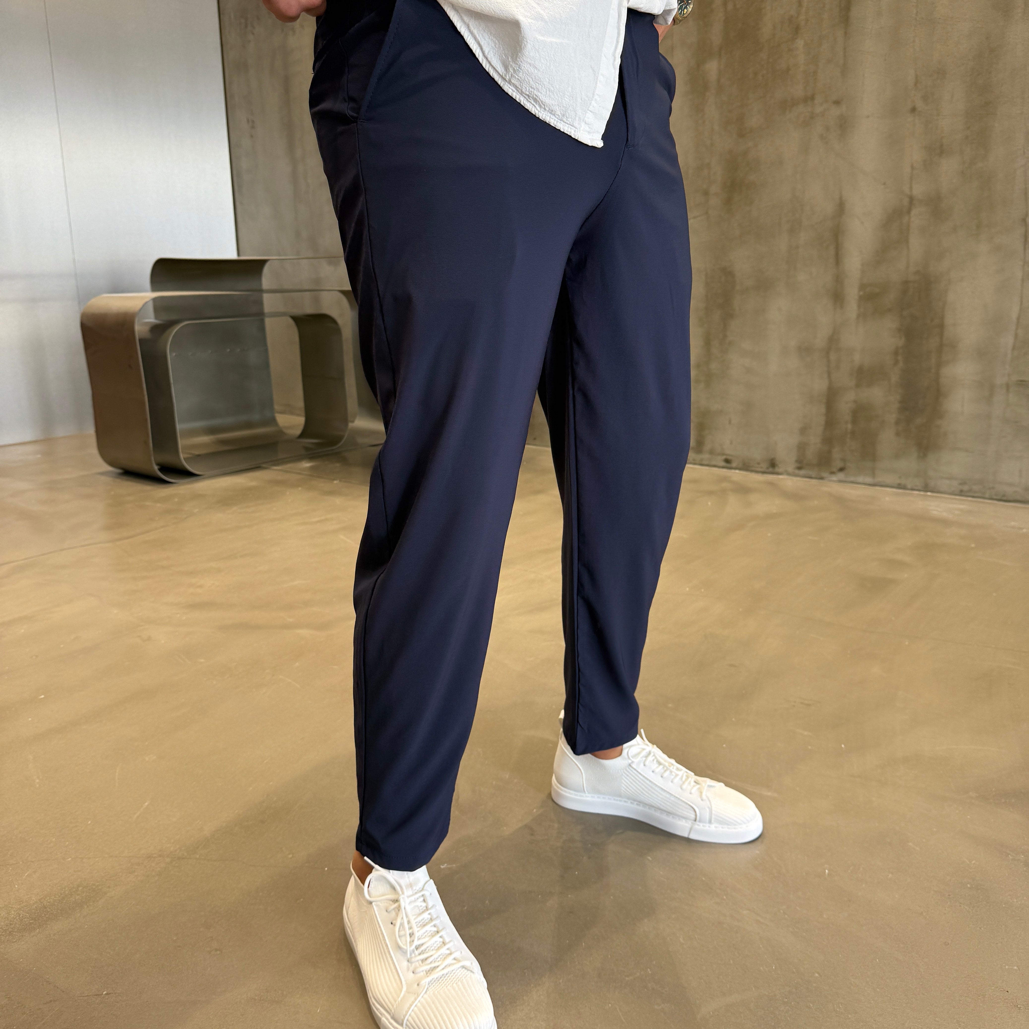 Lacivert Havuç Kesim Jogger