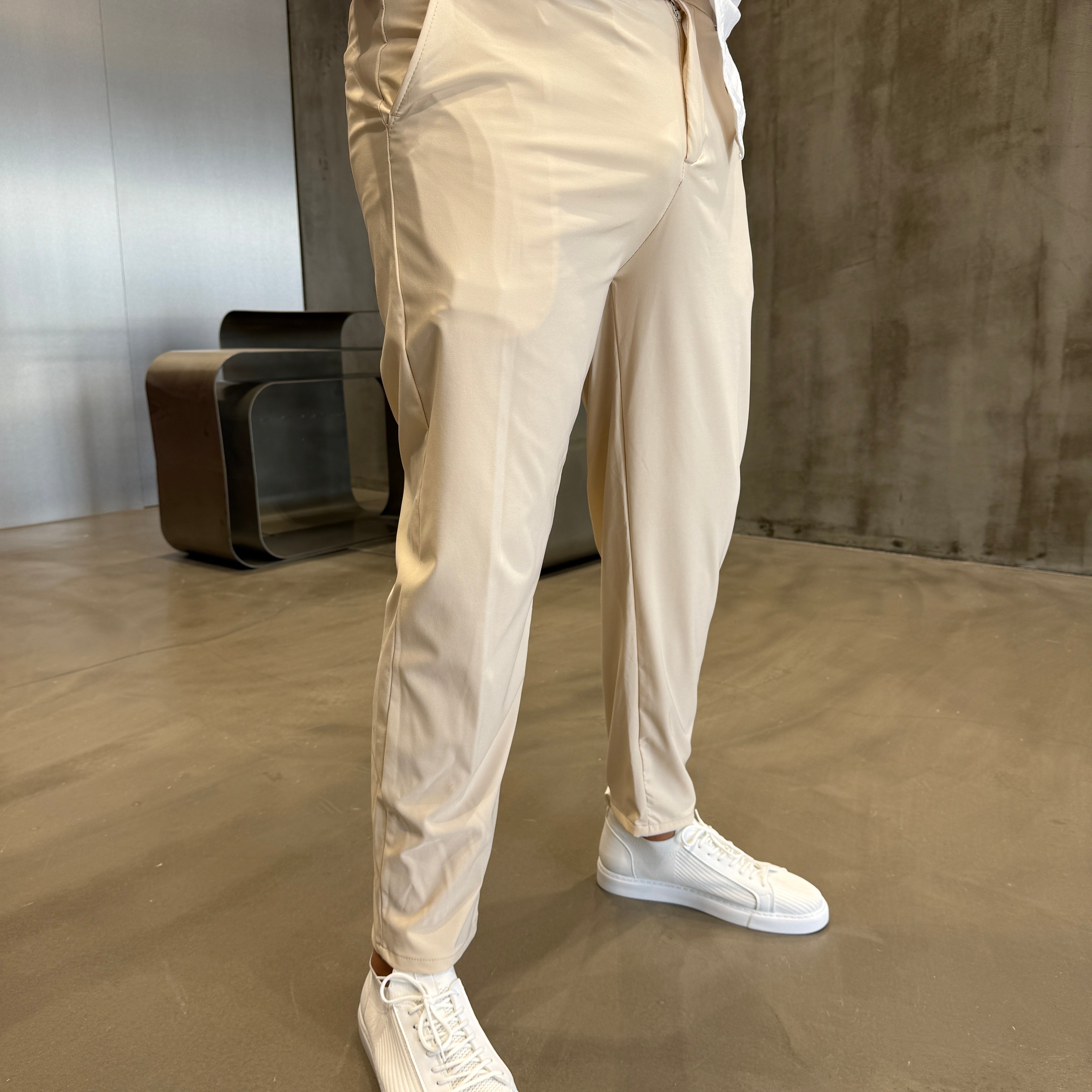 Krem Havuç Kesim Jogger