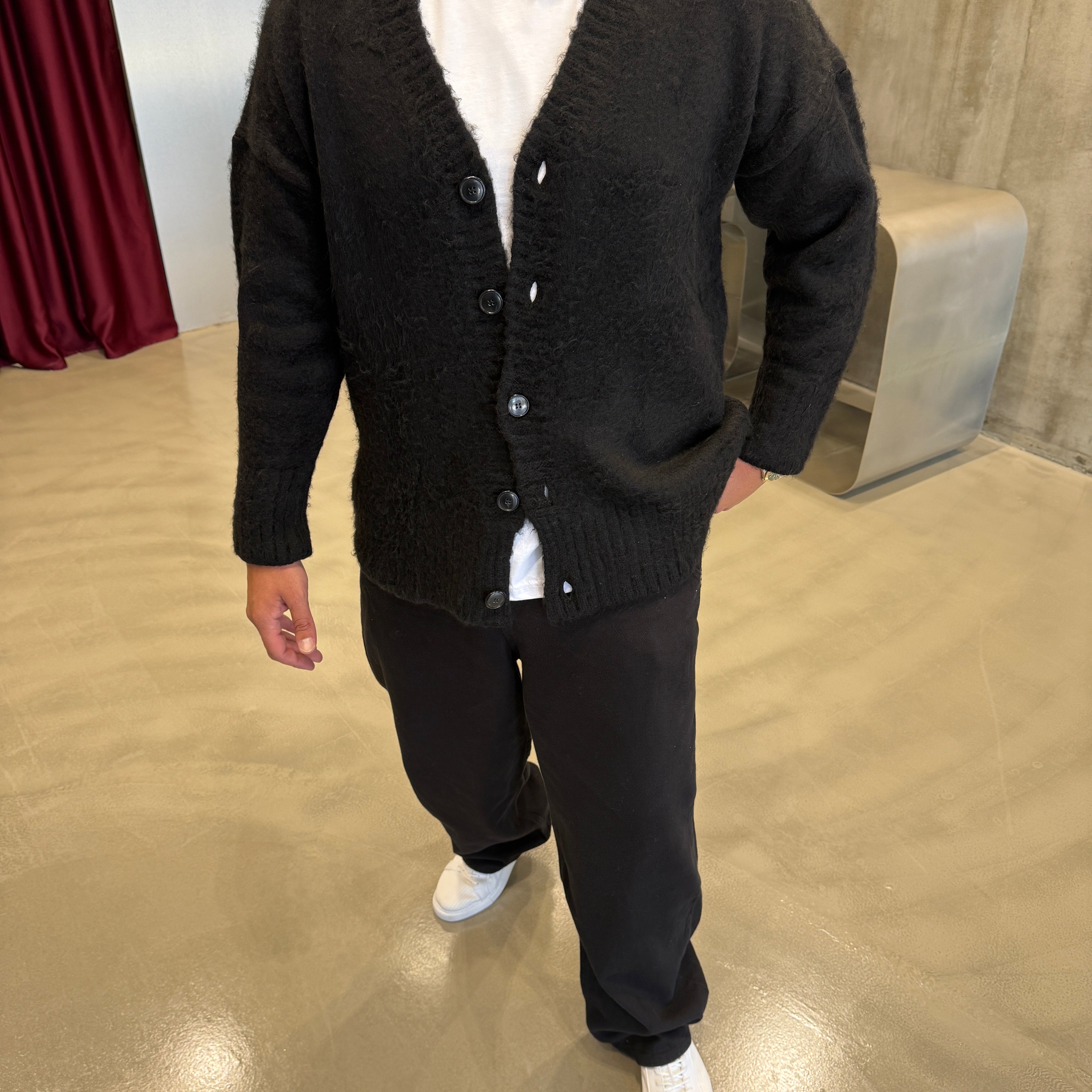 Siyah Sakal Kumaş Hırka