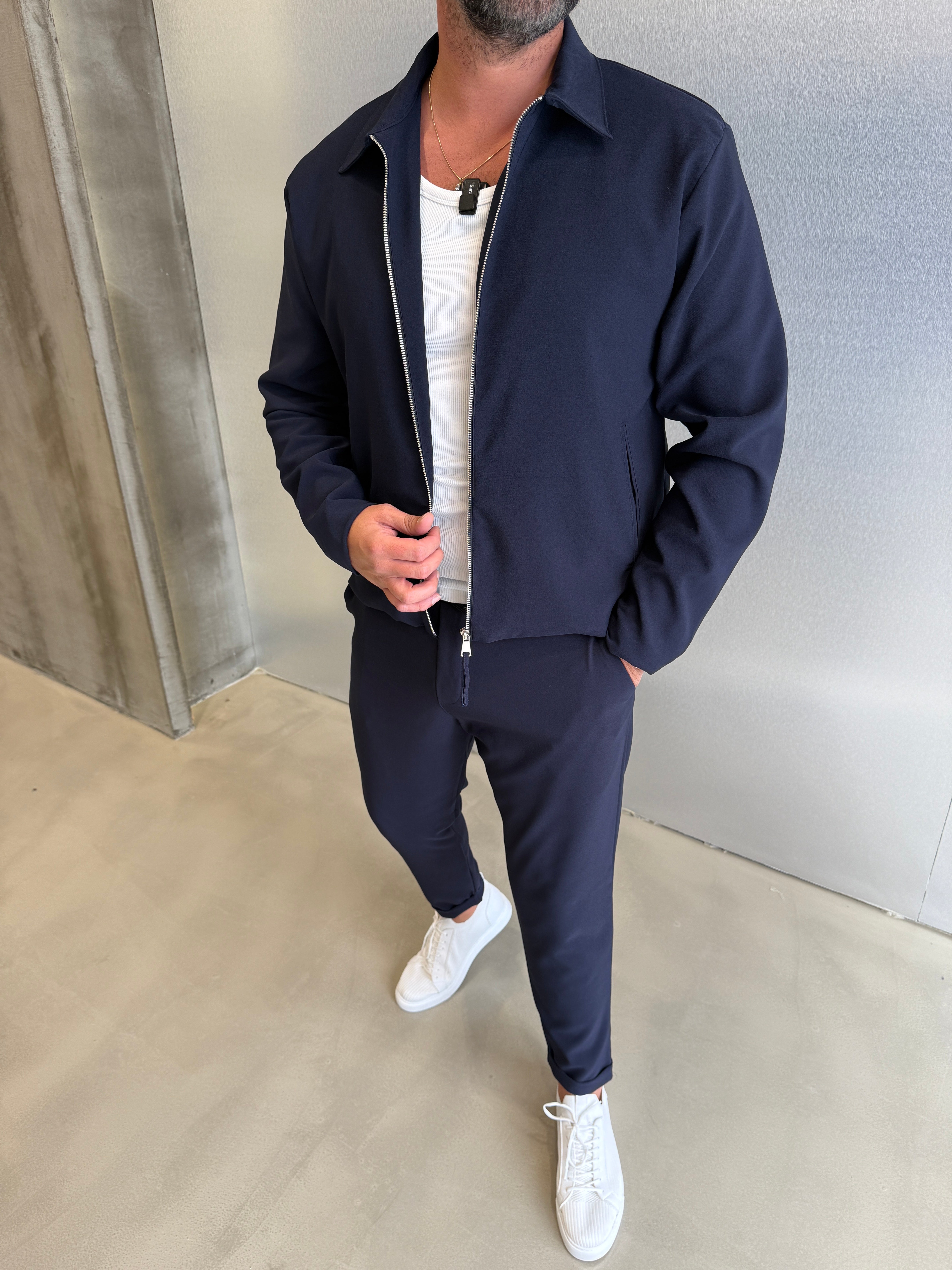 Lacivert Hürrem Kumaş Takım