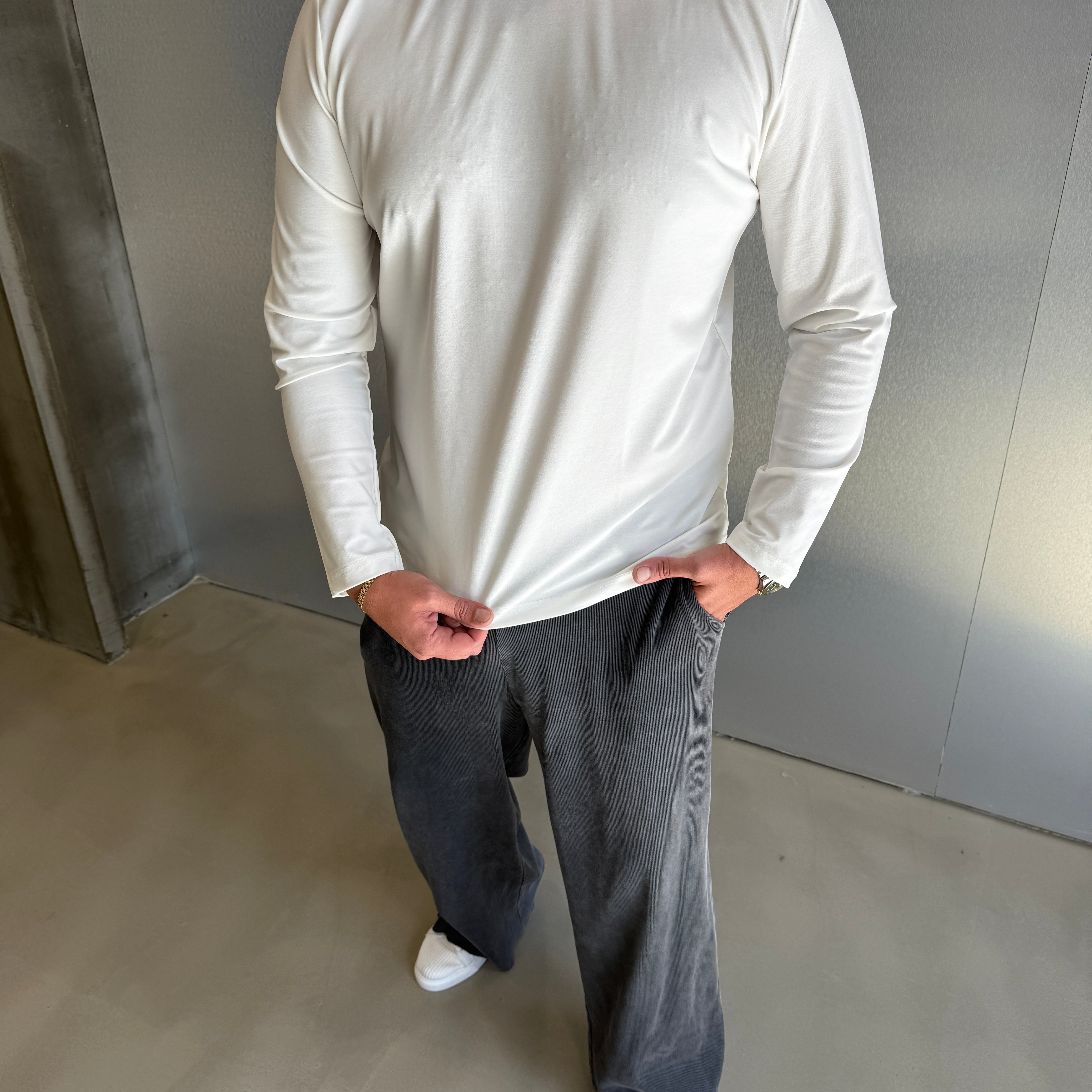 Beyaz OYŞ Uzun Kollu Sweat