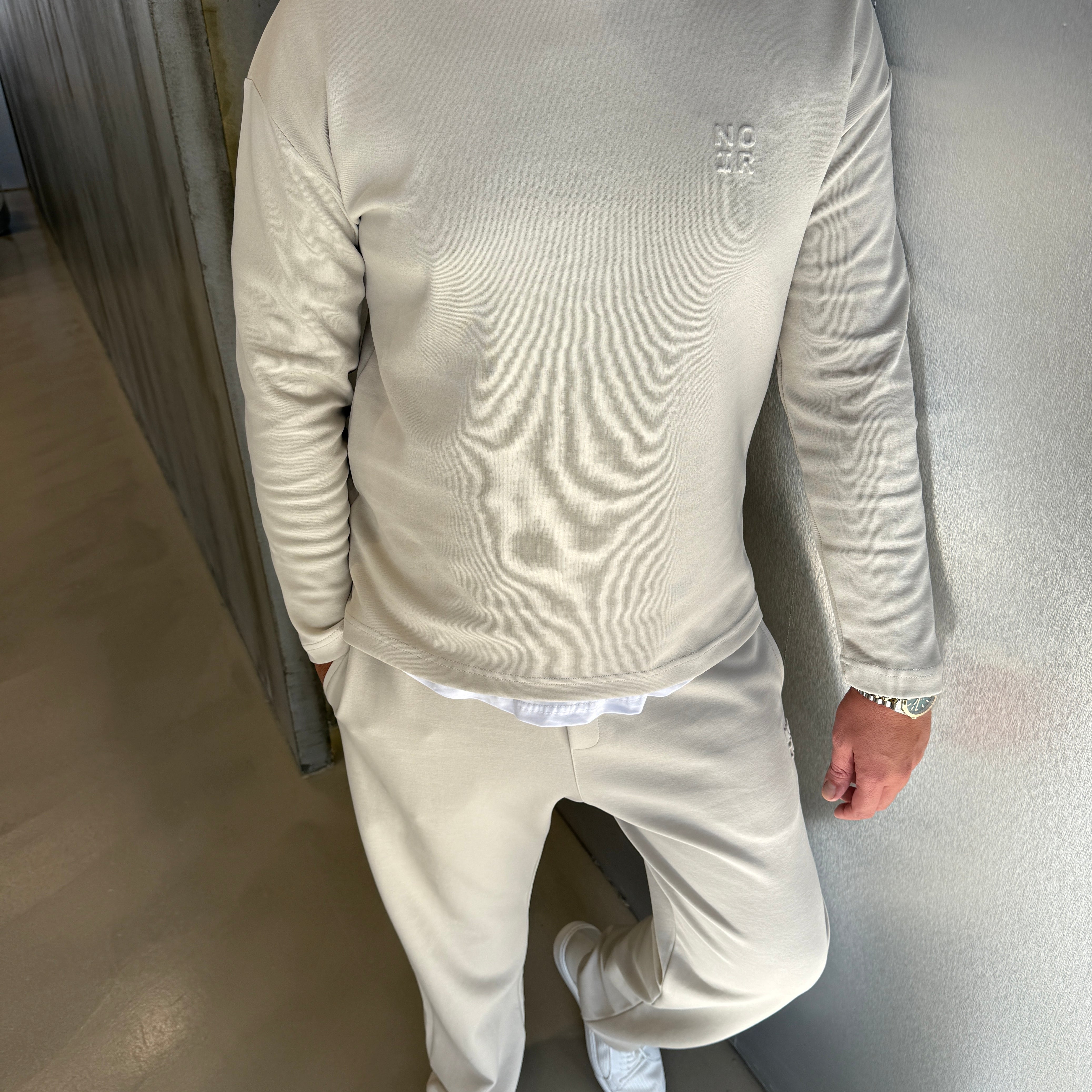 Lacivert 2 İplik Minimal Baskılı Takım