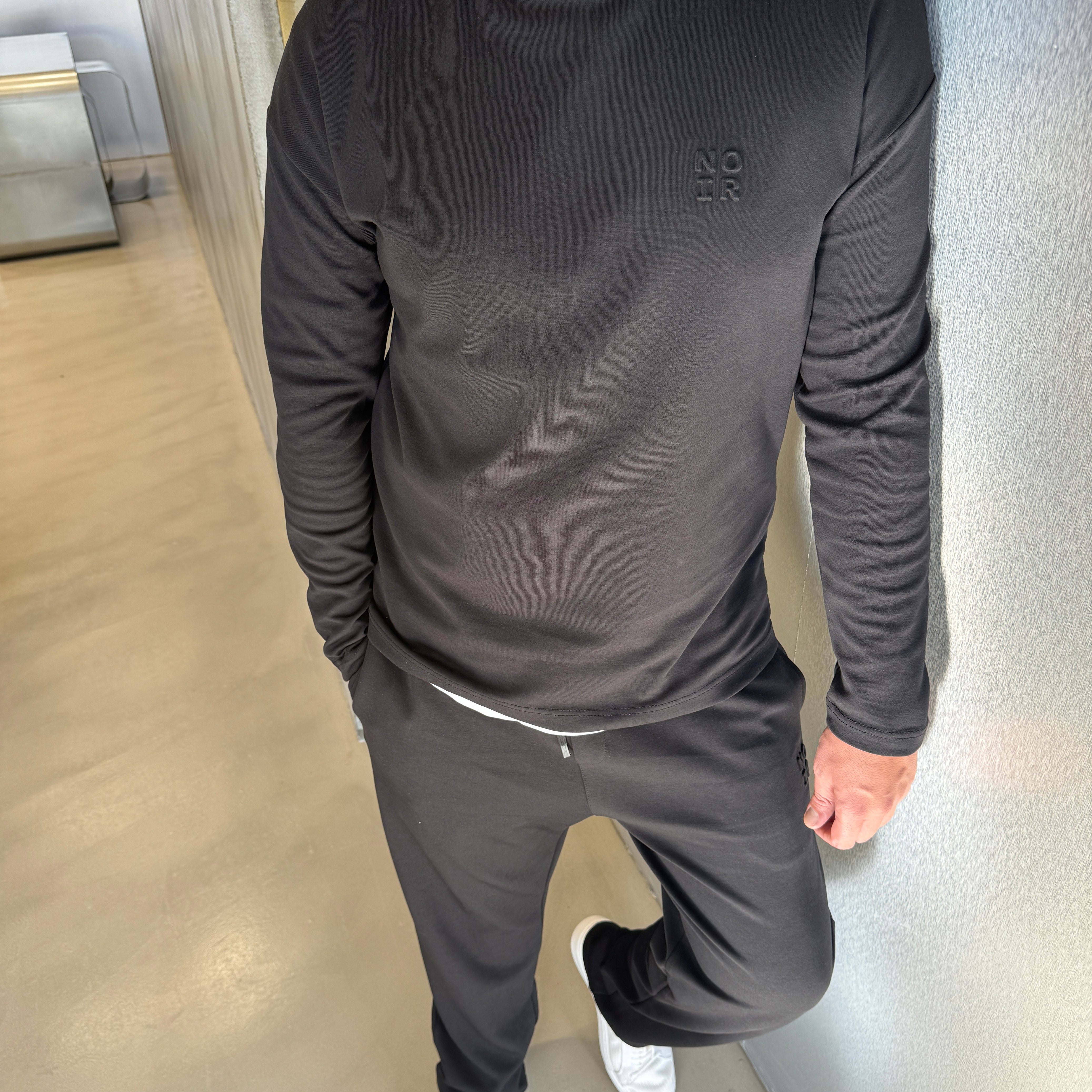 Lacivert 2 İplik Minimal Baskılı Takım