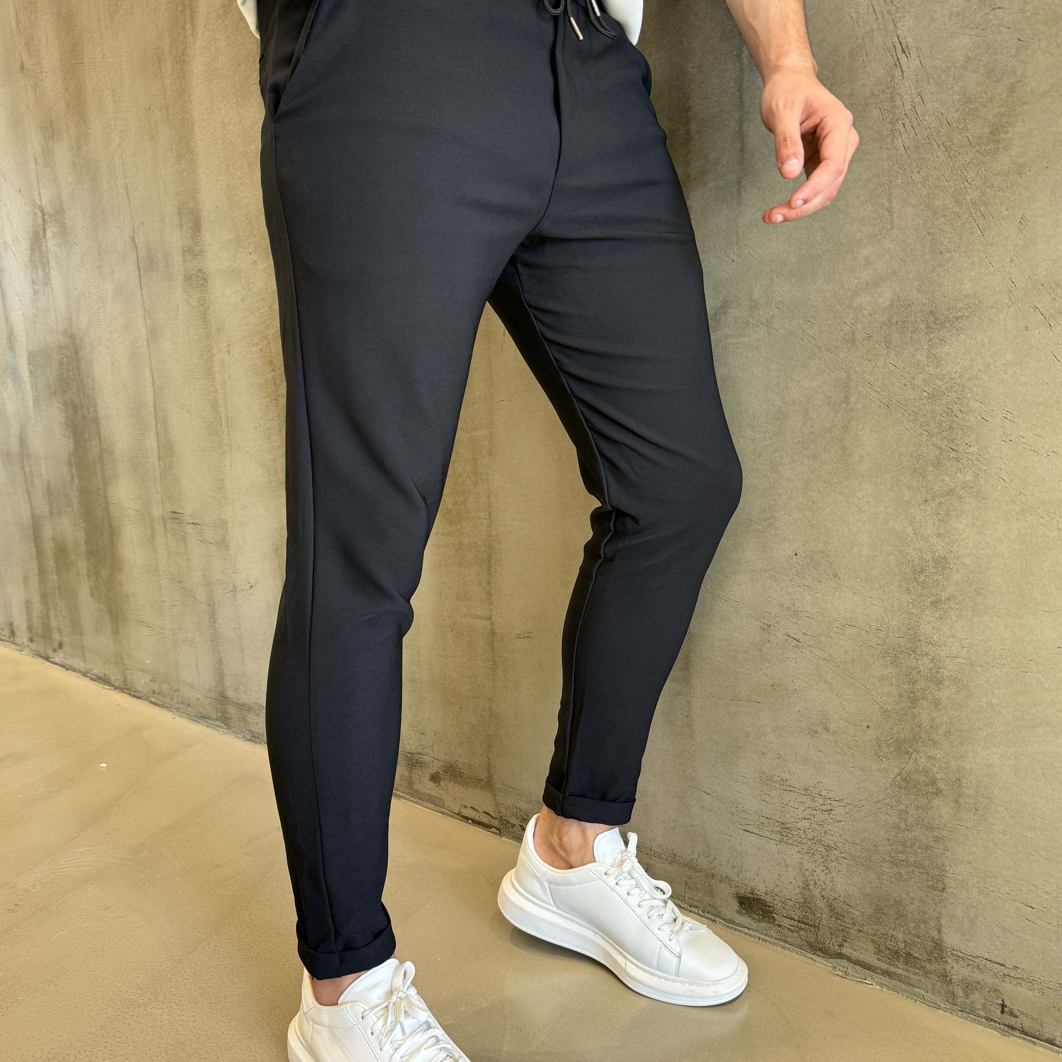 Siyah Duble Paça Jogger