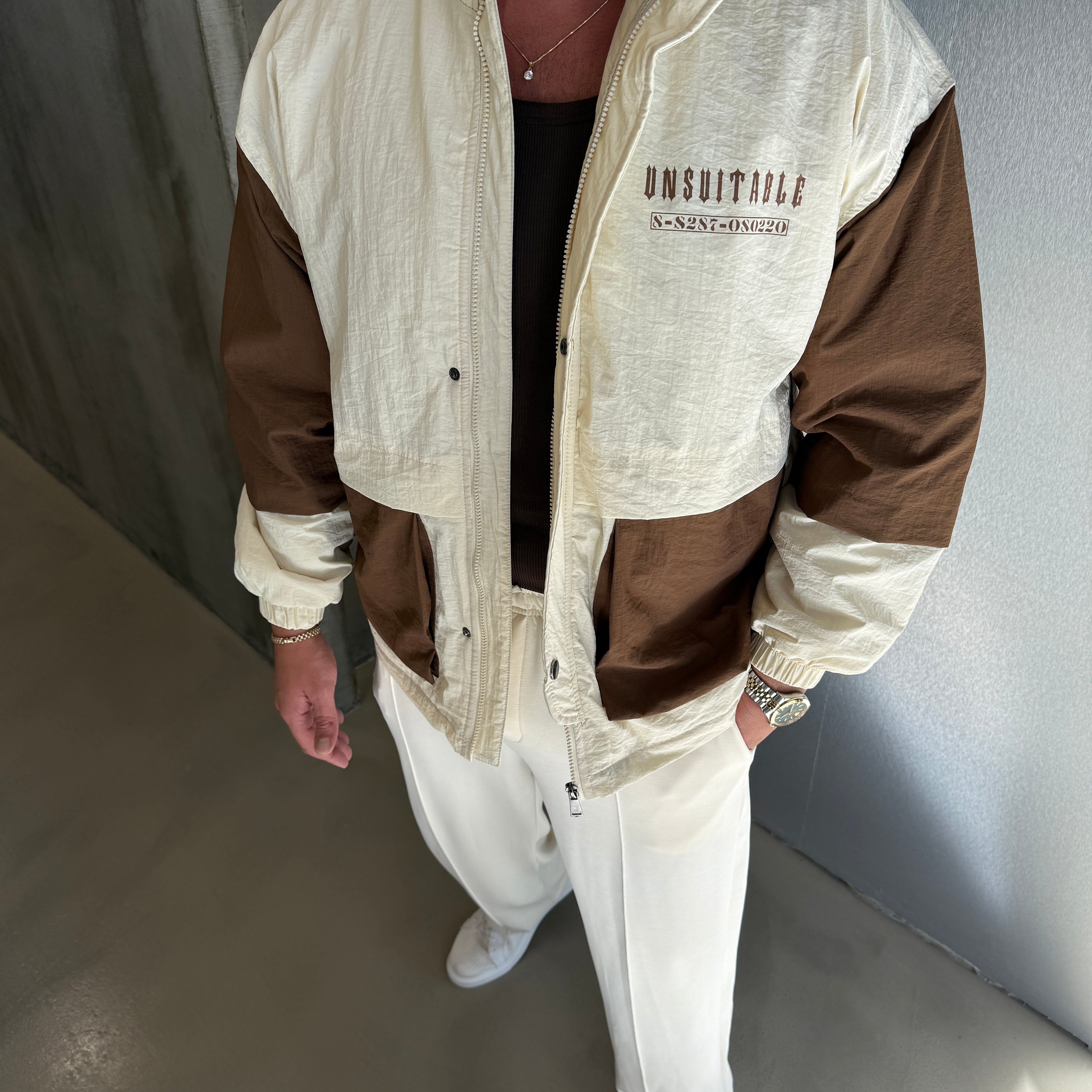 Krem Urban Oversize Mont