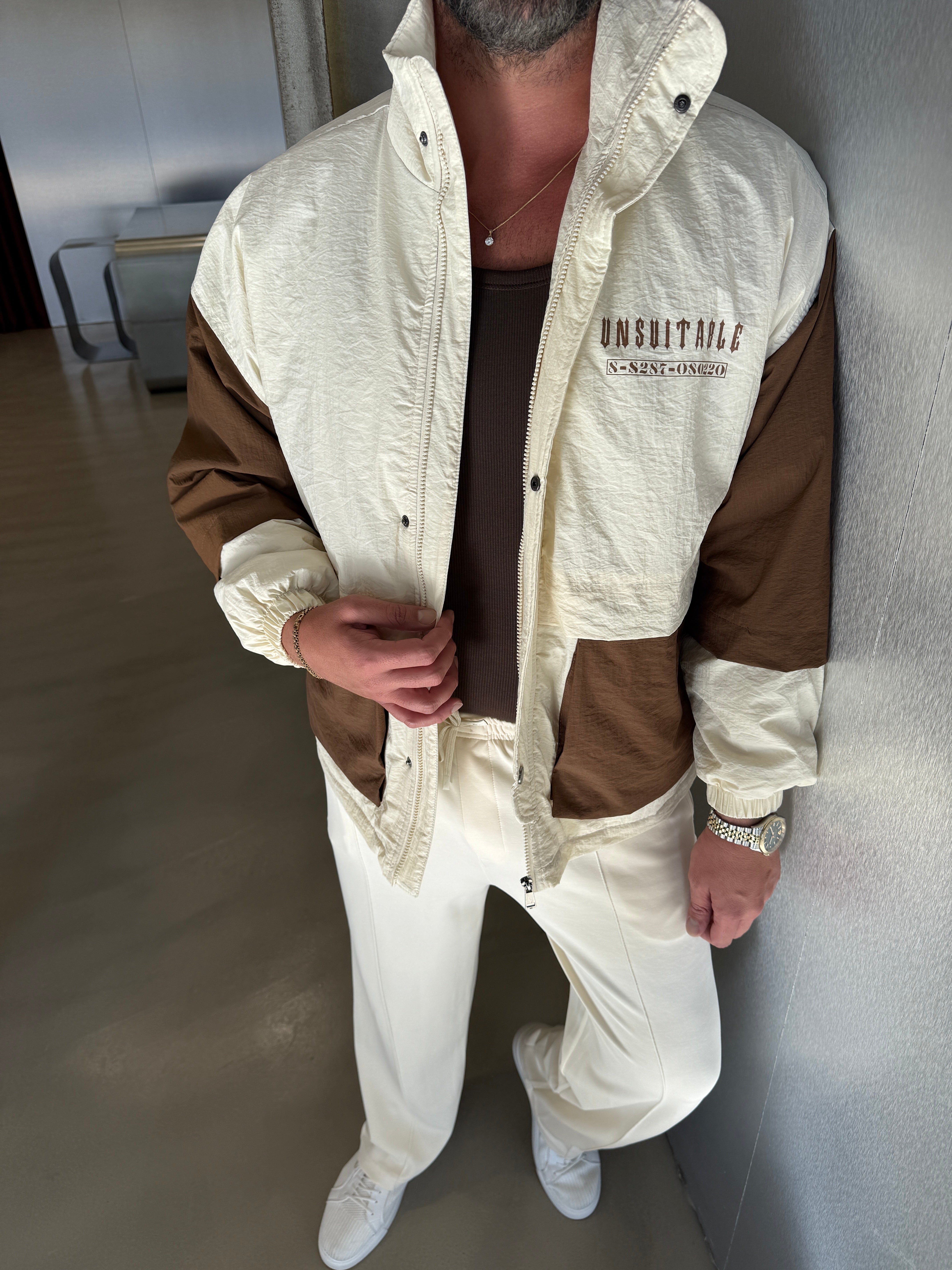 Krem Urban Oversize Mont