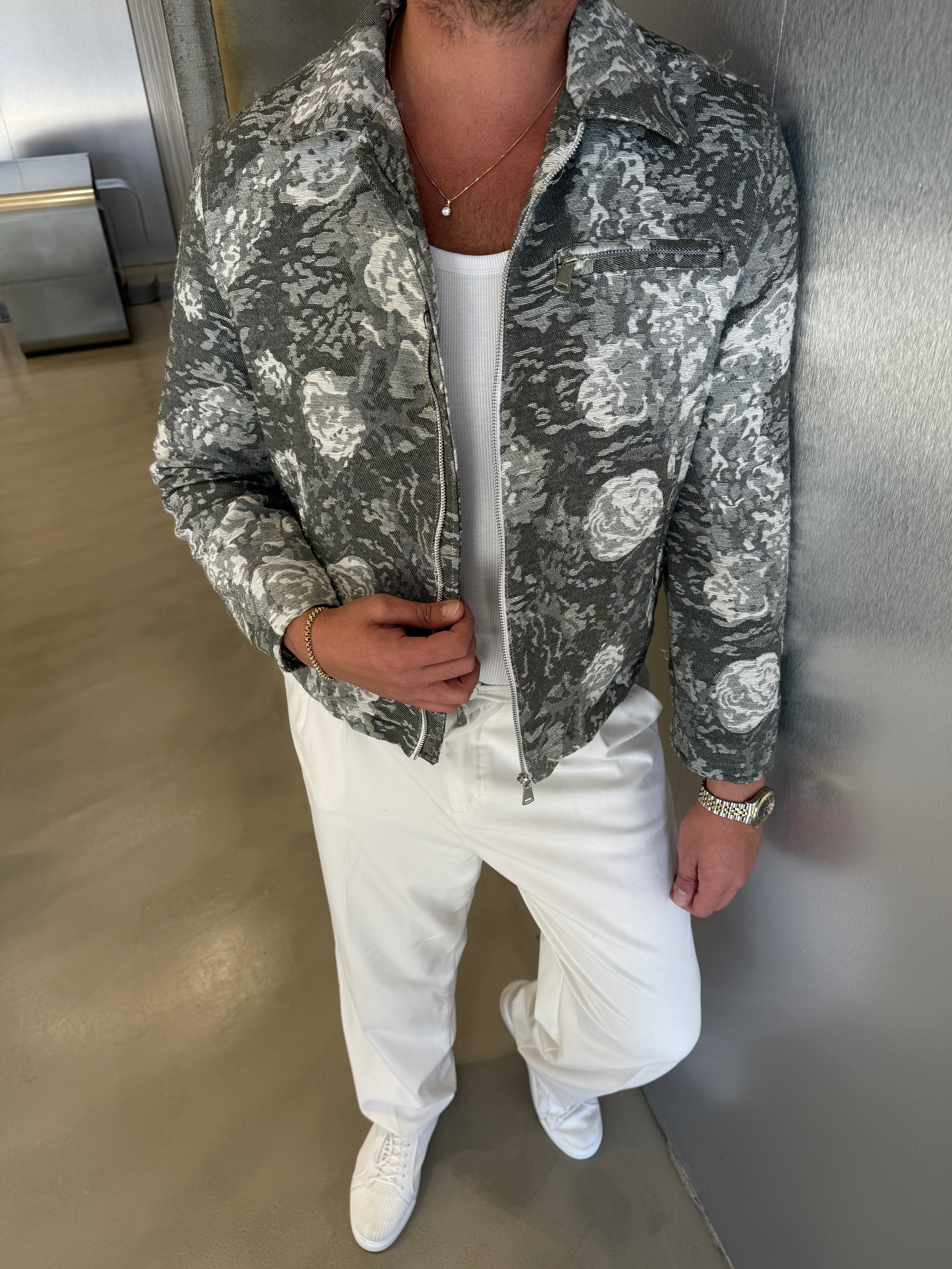 Haki Desenli Tasarım Ceket