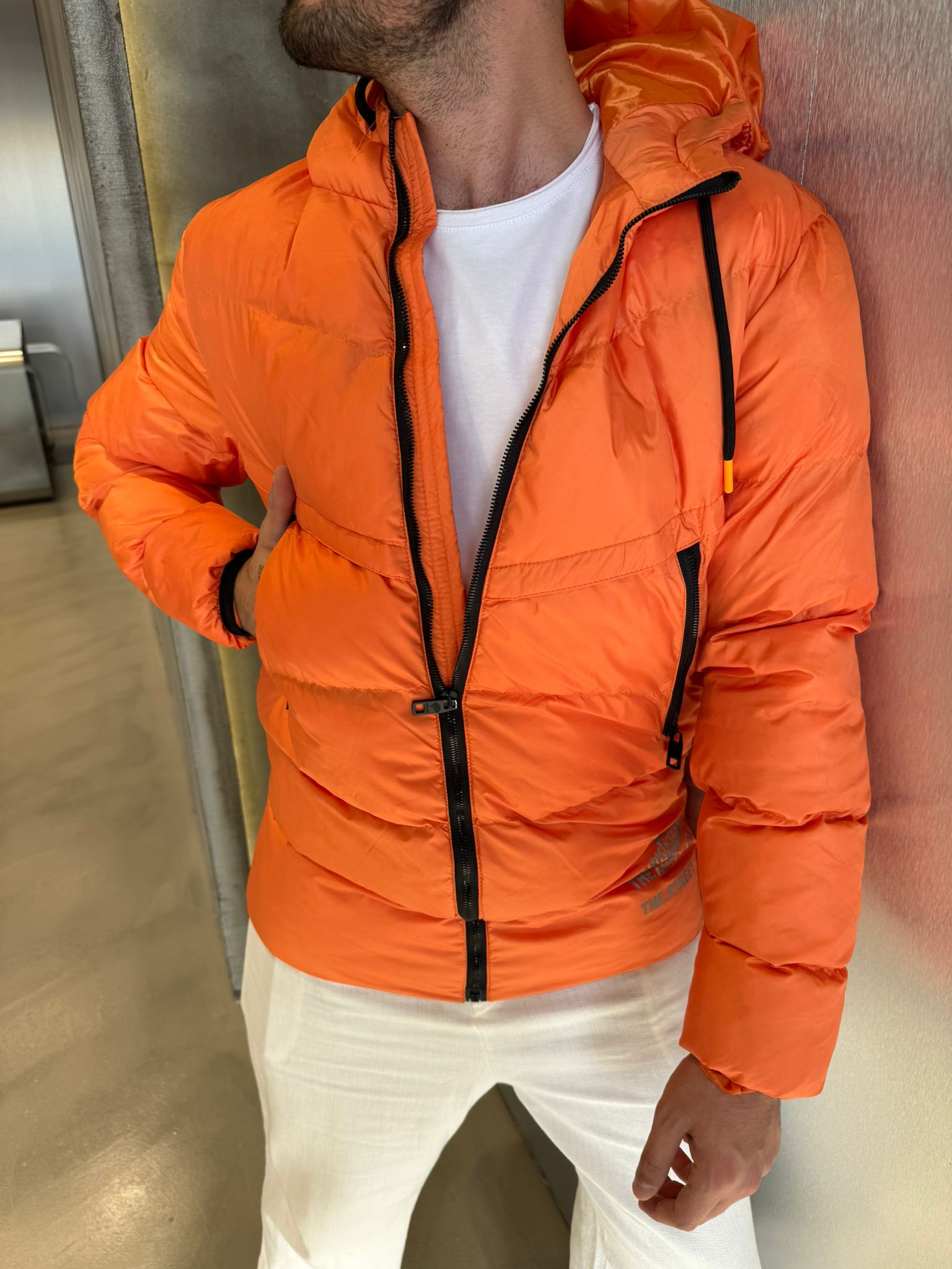 Turuncu Şişme Mont