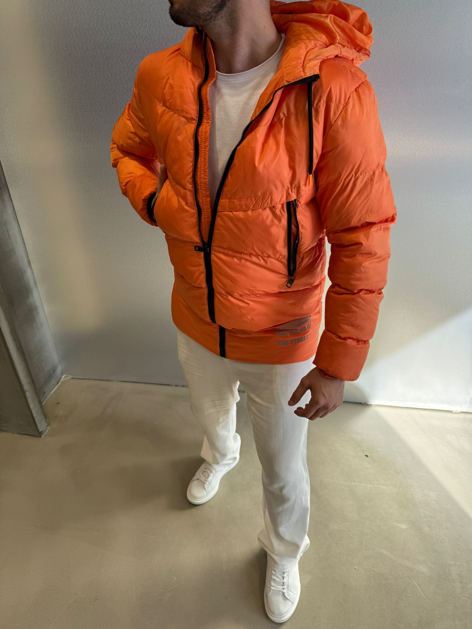 Turuncu Şişme Mont