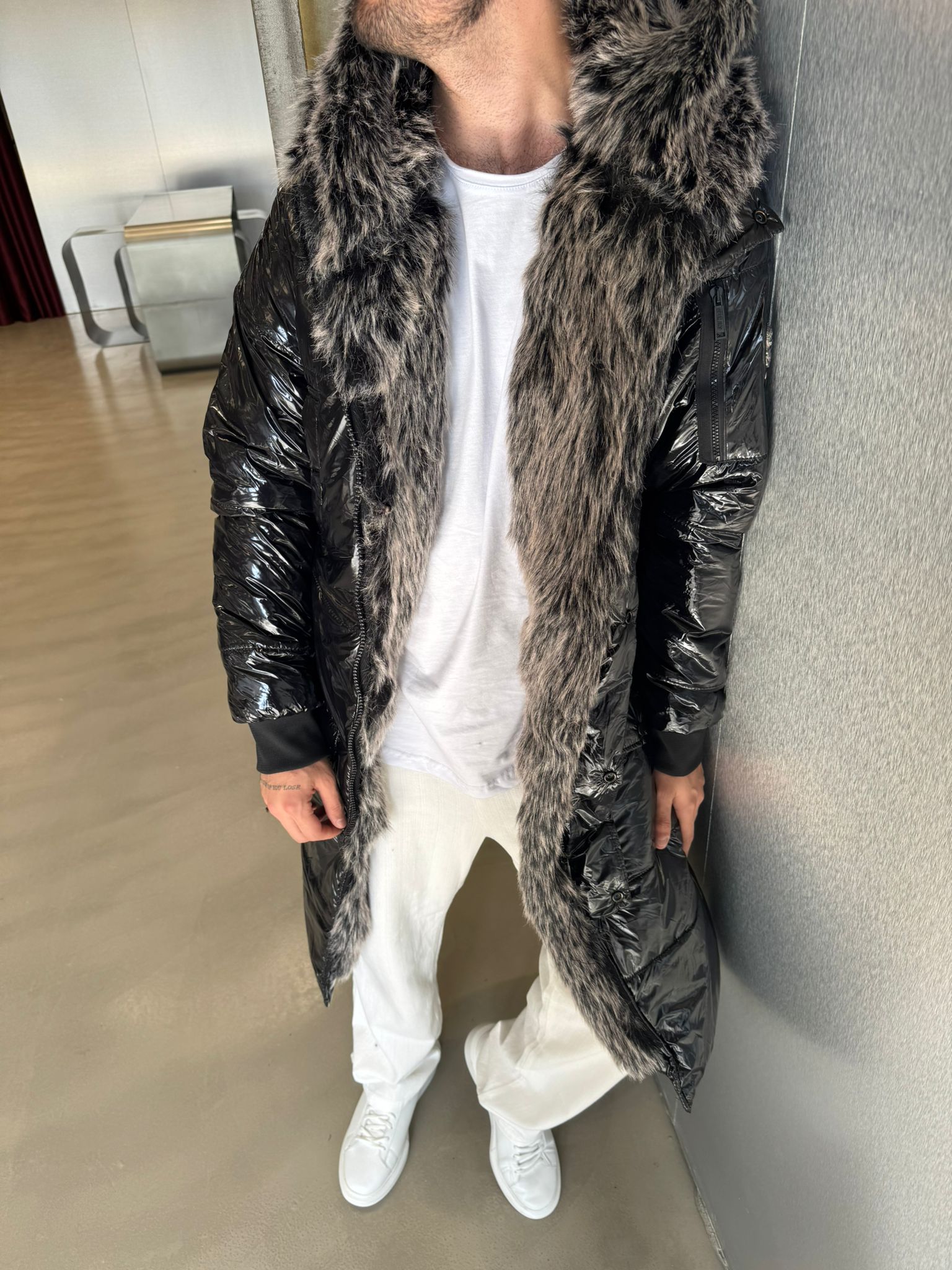 Tasarım Premium İçi Kürklü Şişme Mont