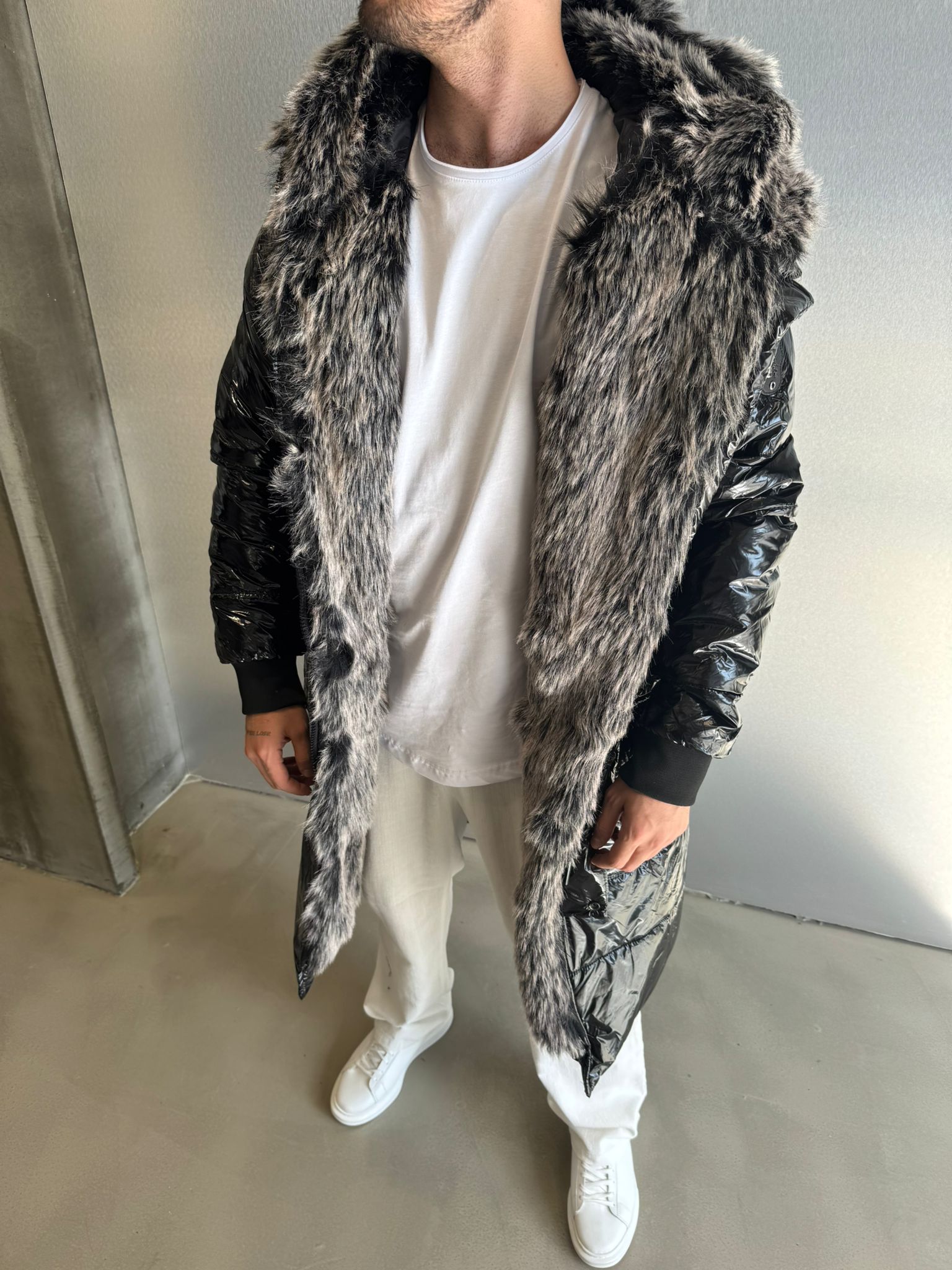 Tasarım Premium İçi Kürklü Şişme Mont