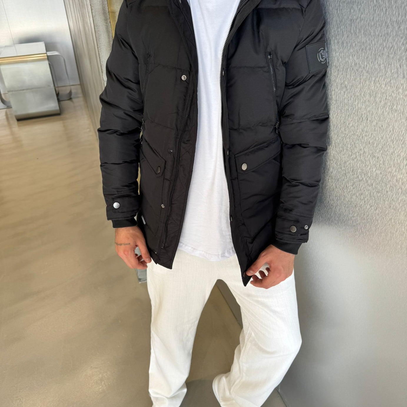 Siyah Premium Şişme Mont