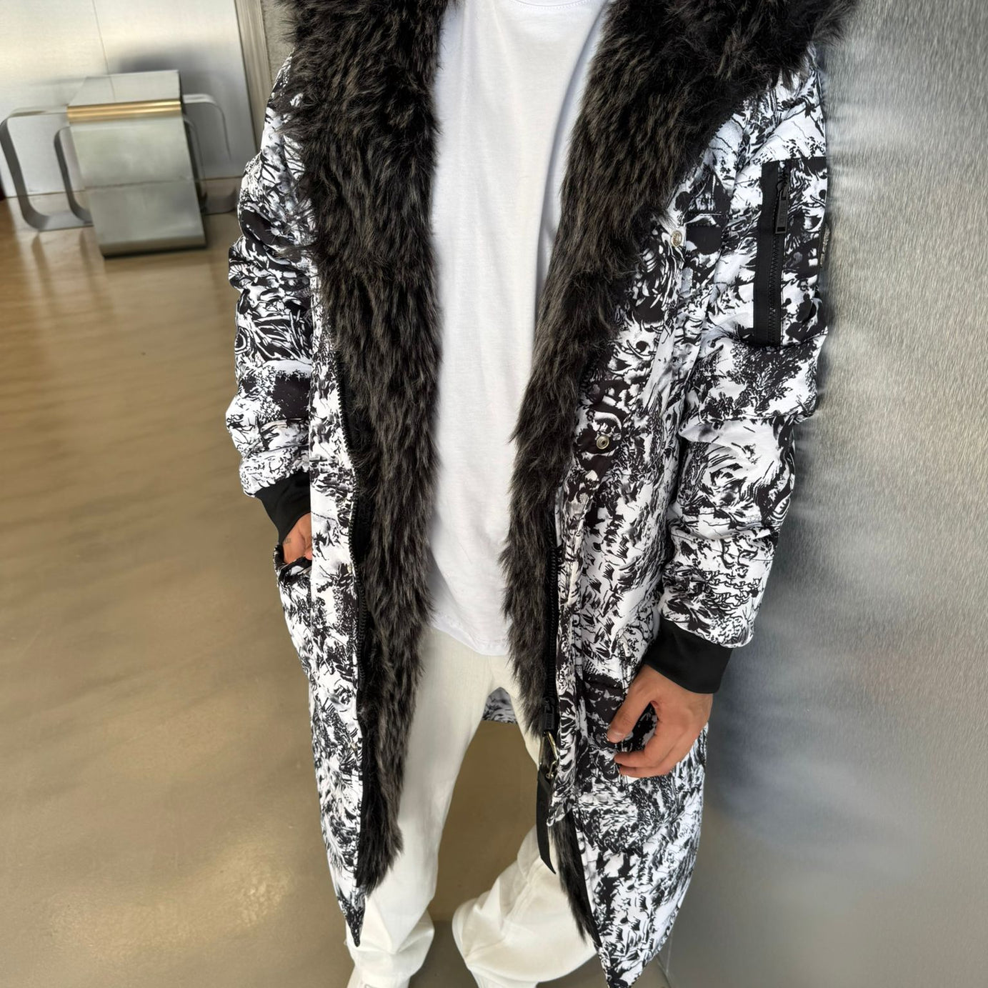 Tasarım Premium Kürklü Mont