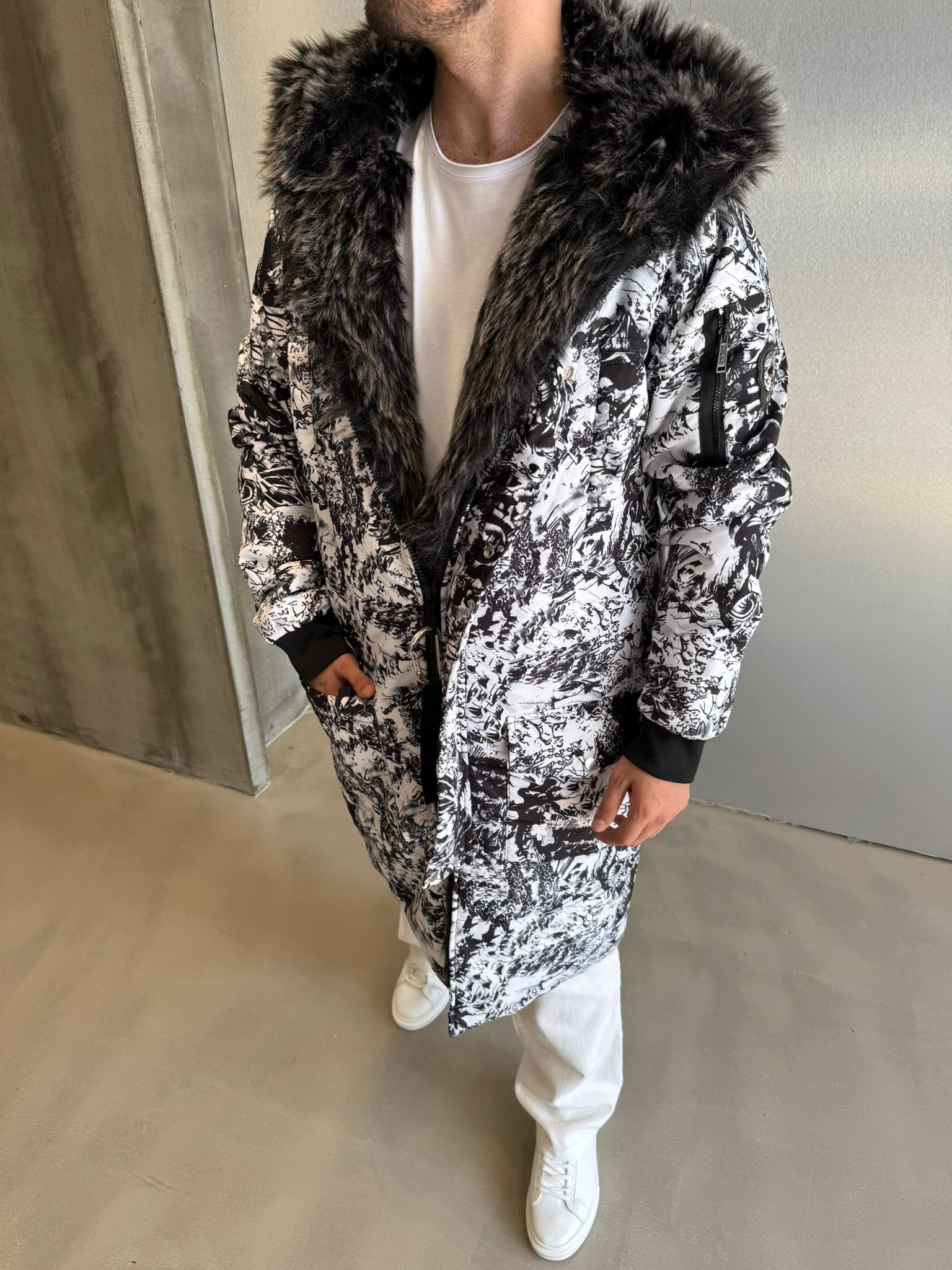 Tasarım Premium Kürklü Mont