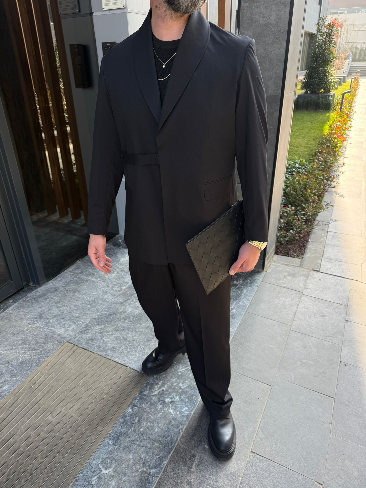 Siyah Oversize Ceket Pantolon Takım