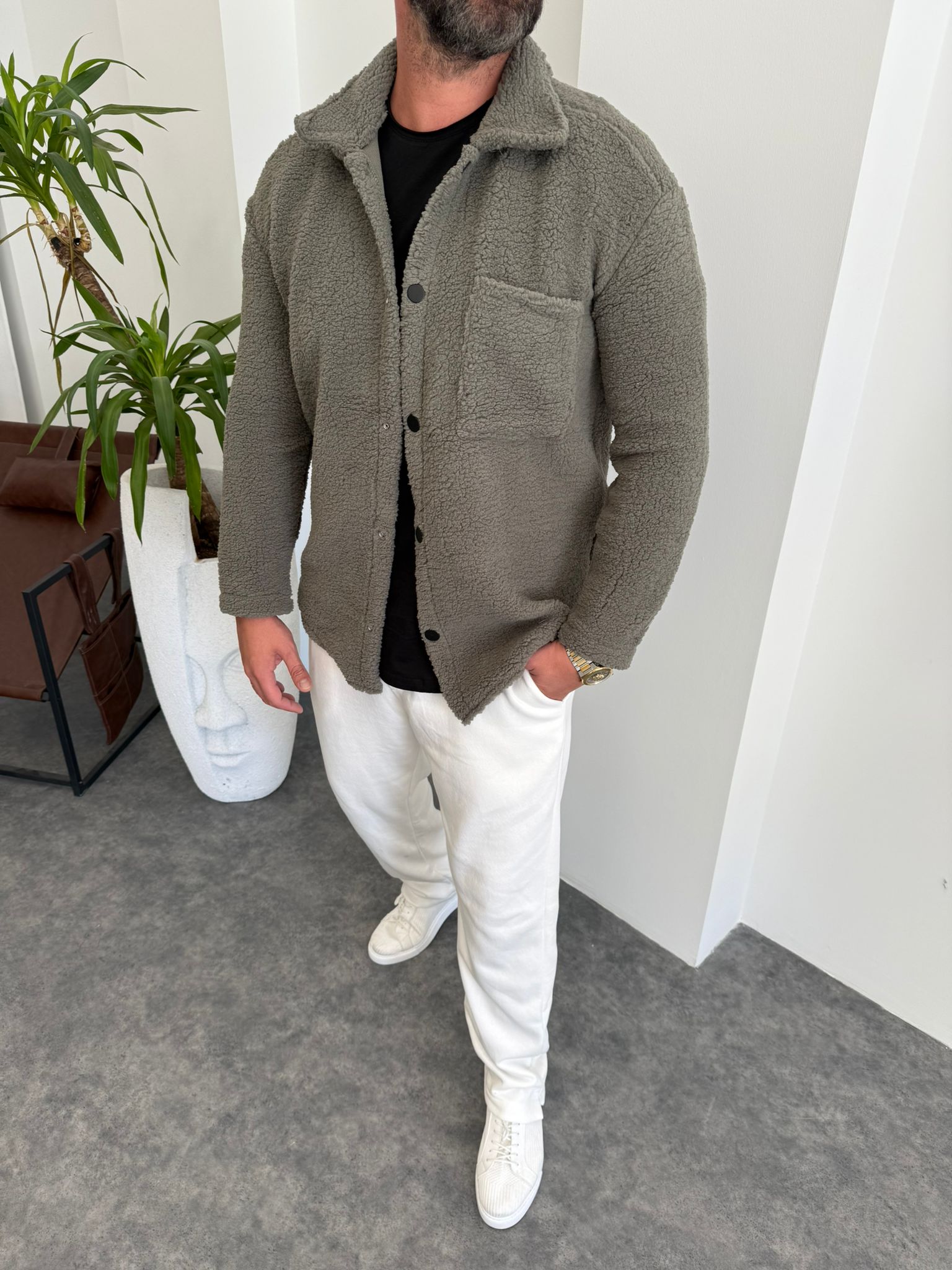 Haki Tek Cepli Peluş