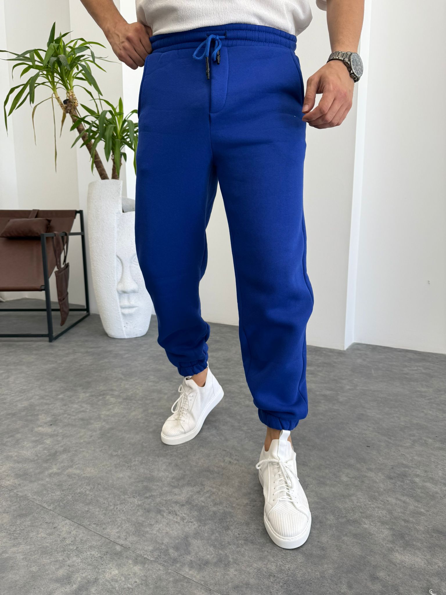 Lacivert Paça Lastikli Jogger